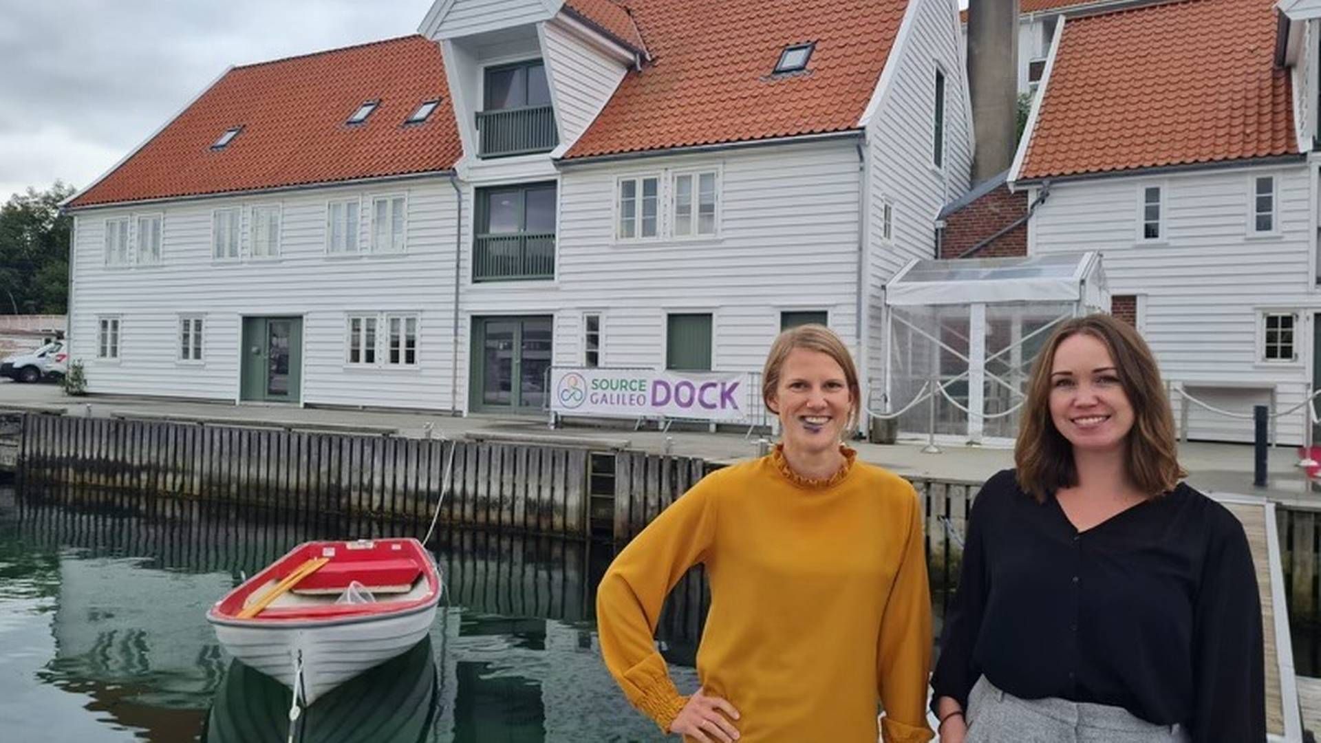 ANSATT: Inger Johanne Hagen (t.v) og Carina Berentsen er nytilsatt ved Source Galileos kontor i Haugesund, og skal jobbe mot selskapets satsing på flytende havvind. | Foto: Source Galileo