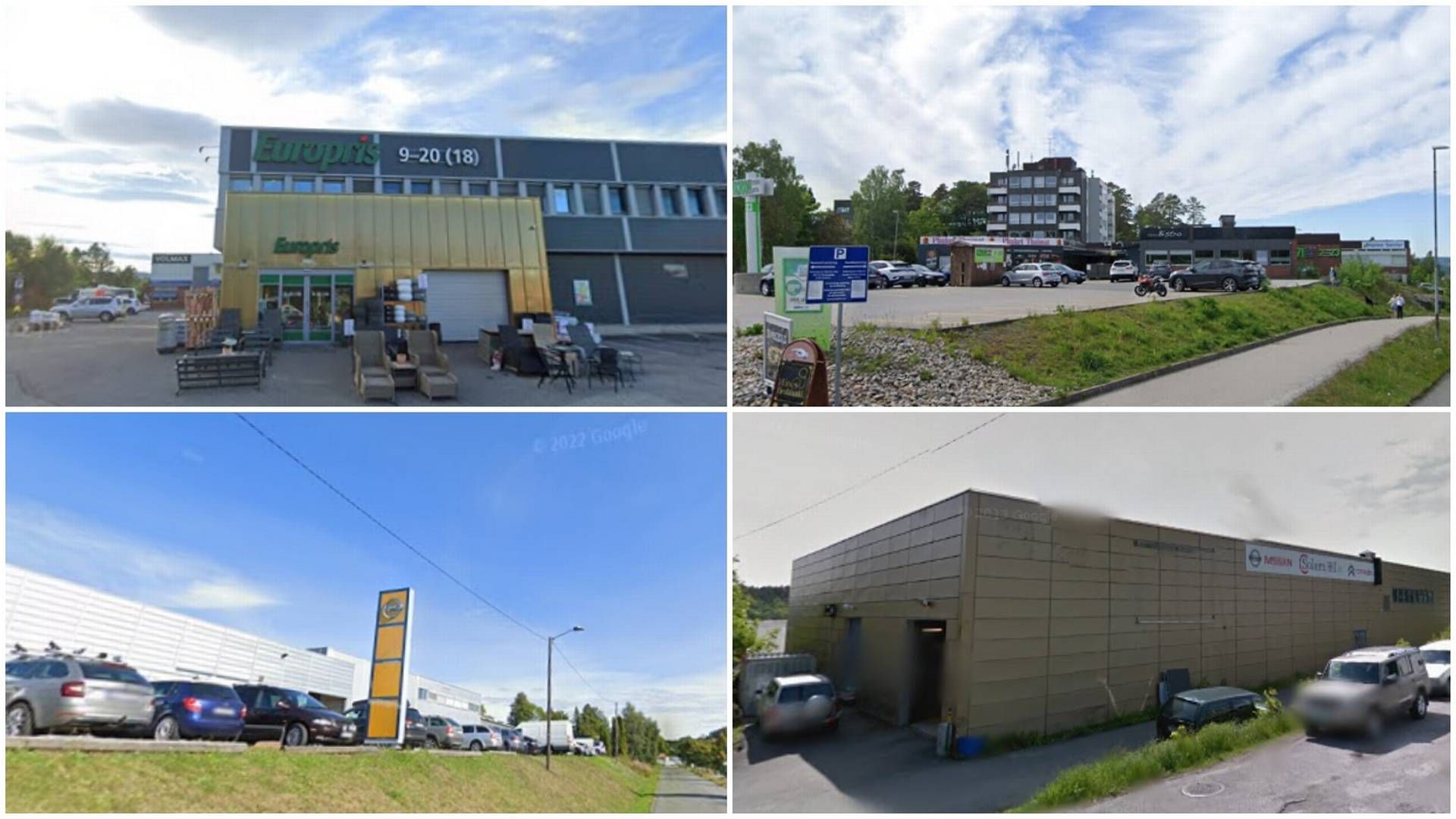 SOLGT: Disse fire eiendommene har skiftet eier. | Foto: Google. Collage: EiendomsWatch