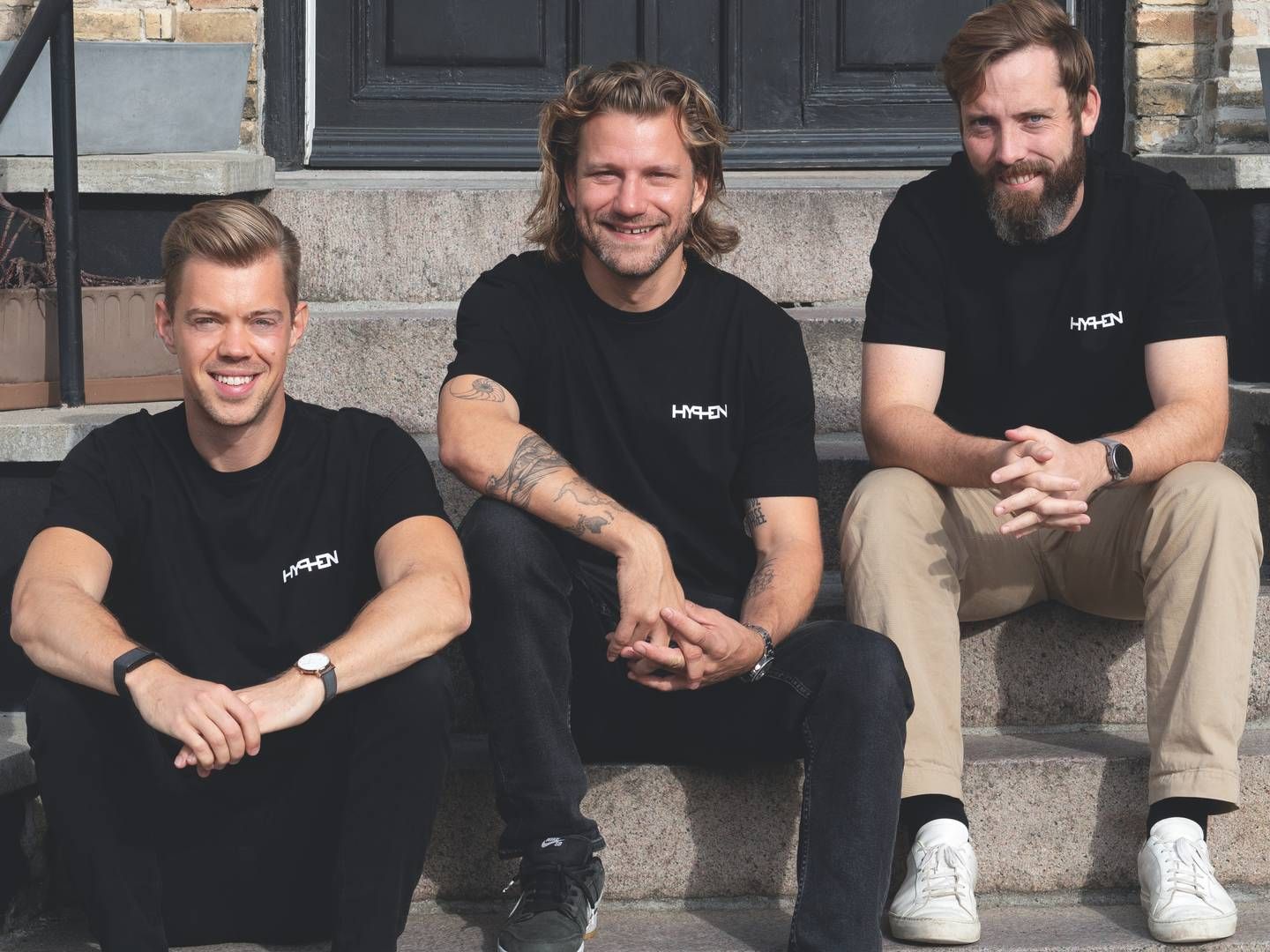 De tre stiftere af Hyphen fra venstre: Simon Henriksen CTO, Kasper Juul CEO og Yngvi Karlson CGO. | Foto: PR