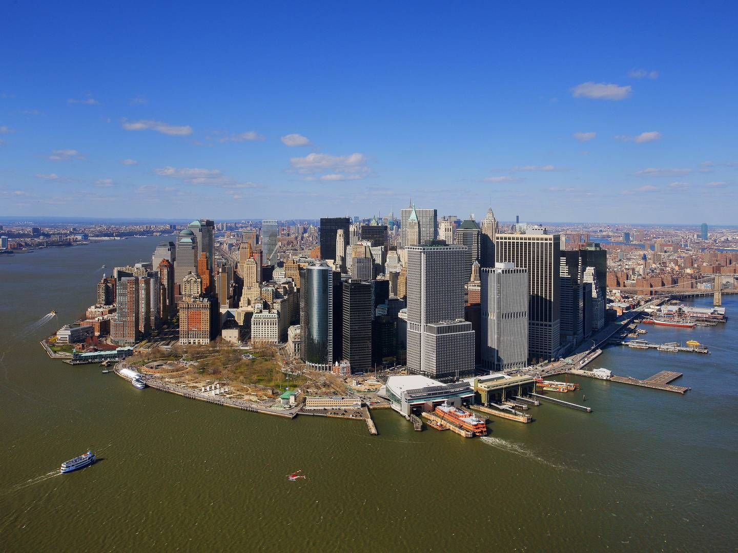 Das Bankenviertel von New York von der Hafenseite aus gesehen. | Foto: picture alliance / blickwinkel/H. Blossey | H. Blossey
