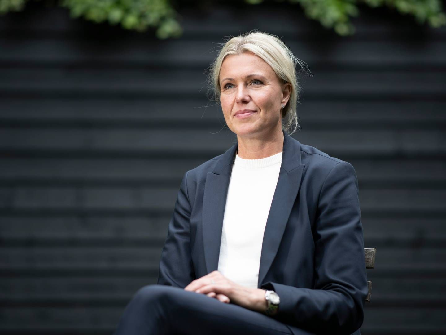 Charlotte Skovgaard er adm. direktør i Merkur Andelskasse, der markedsfører sig som en bæredygtig. | Foto: Mads Andreas Frost