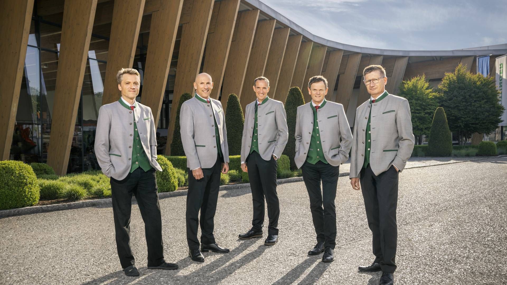 Bestyrelsen i Pöttinger fra venstre: Wolfgang Moser, Gregor Dietachmayr, Jörg Lechner, Herbert Wagner, Markus Baldinger. | Foto: Pöttinger / Pr