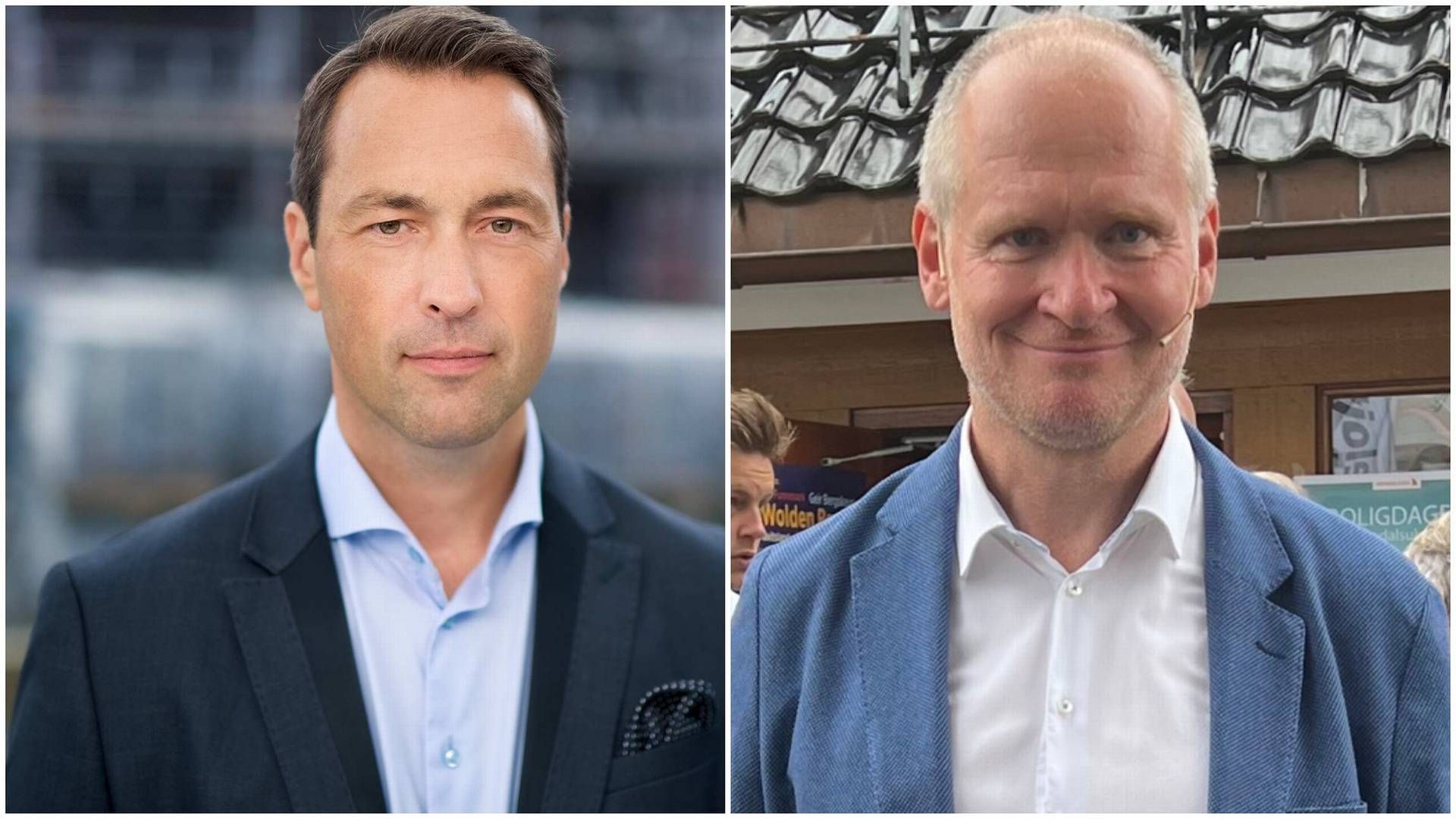 I FOKUS: NBBL-sjef Johan Bruun og Henning Lauridsen i Eiendom Norge. | Foto: USBL og EiendomsWatch