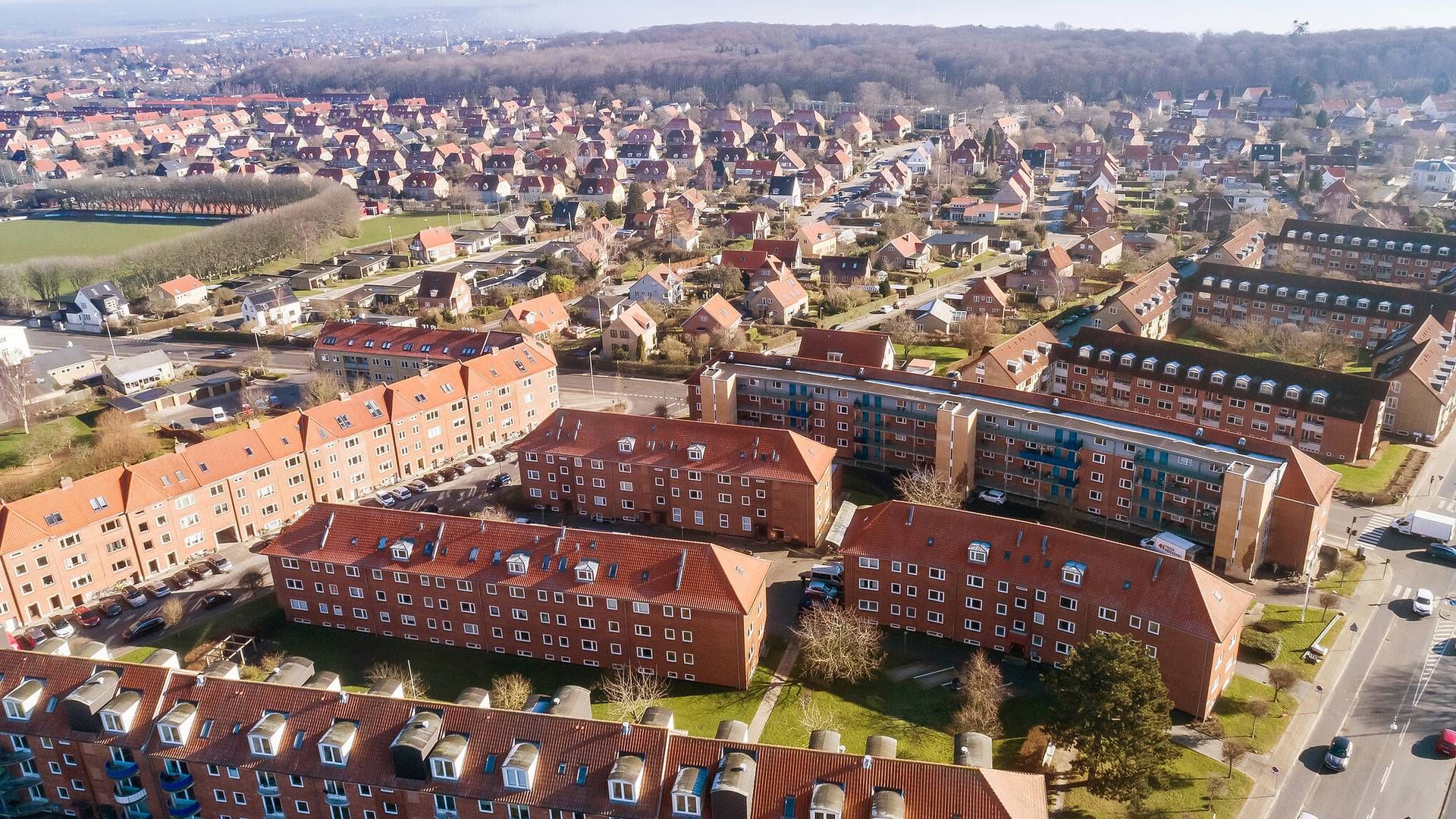 Størstedelen af de ældreboliger, der nu skal sælges, er placeret her på Skovvangsvang i Aarhus N. | Foto: PR