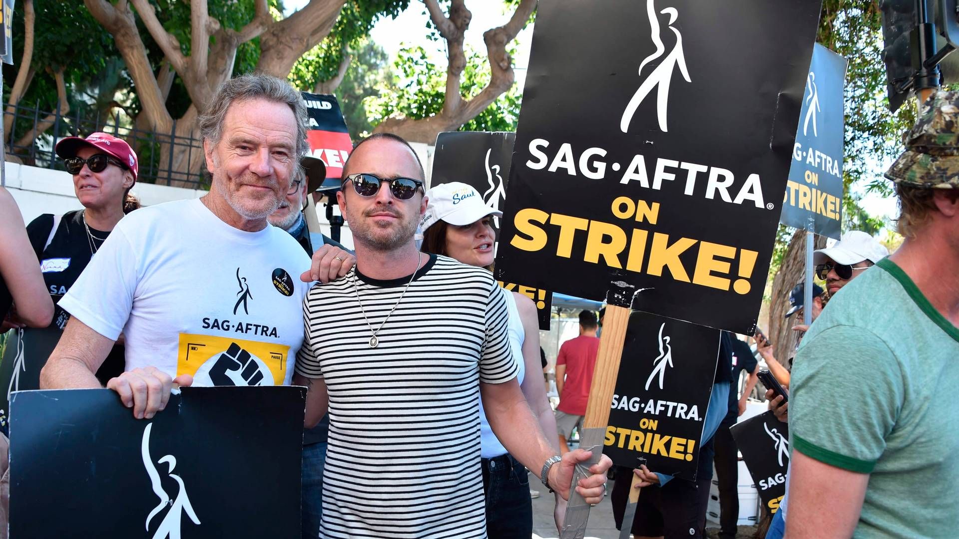 Siden juli har de amerikanske skuespillere strejket over dårlige løn- og arbejdsvilkår i Hollywood. | Foto: Chris Delmas/Ritzau Scanpix