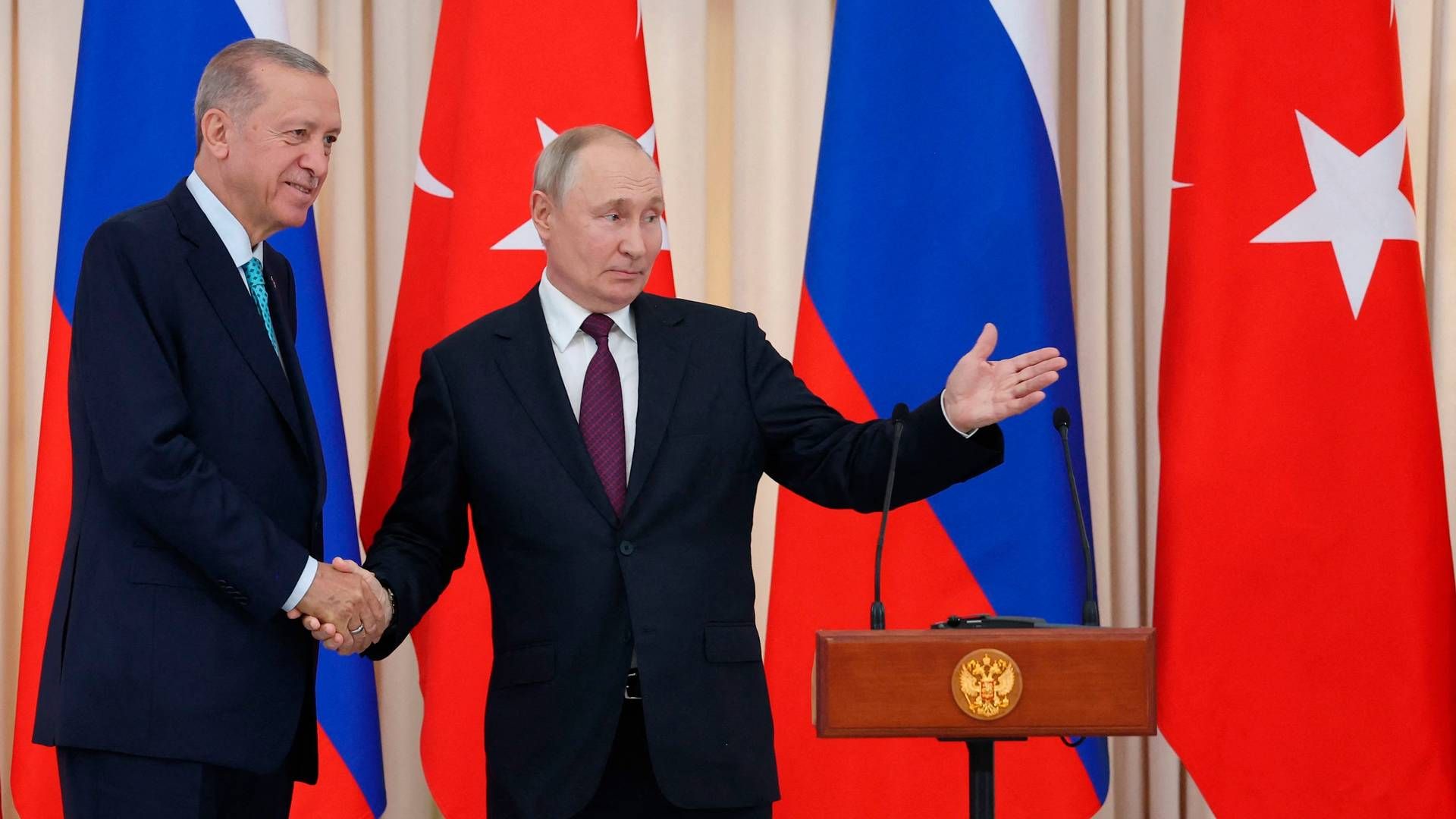The negotiations between Vladimir Putin and Recep Tayyip Erdogan ended without a renewal of the grain agreement. | Photo: Murat Cetin Muhurdar/AFP/Ritzau Scanpix