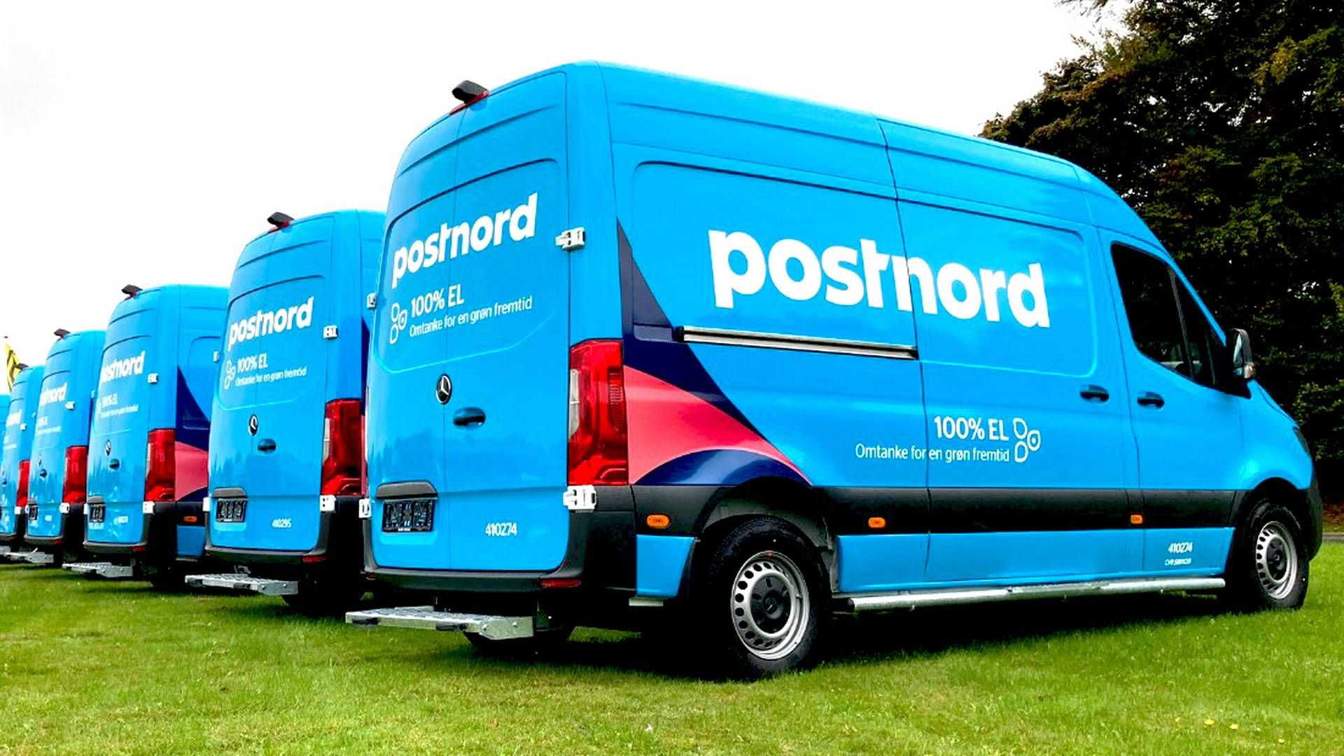 Eldrevne varebiler hos Postnord | Foto: Pr / Postnord