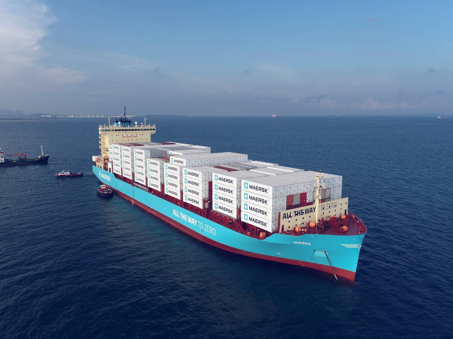 Mærsks nye metanol-drevne feederskib er i gang med sin jomfrurejse og ankommer til København senere i september. | Foto: Maersk/Reuters/Ritzau Scanpix