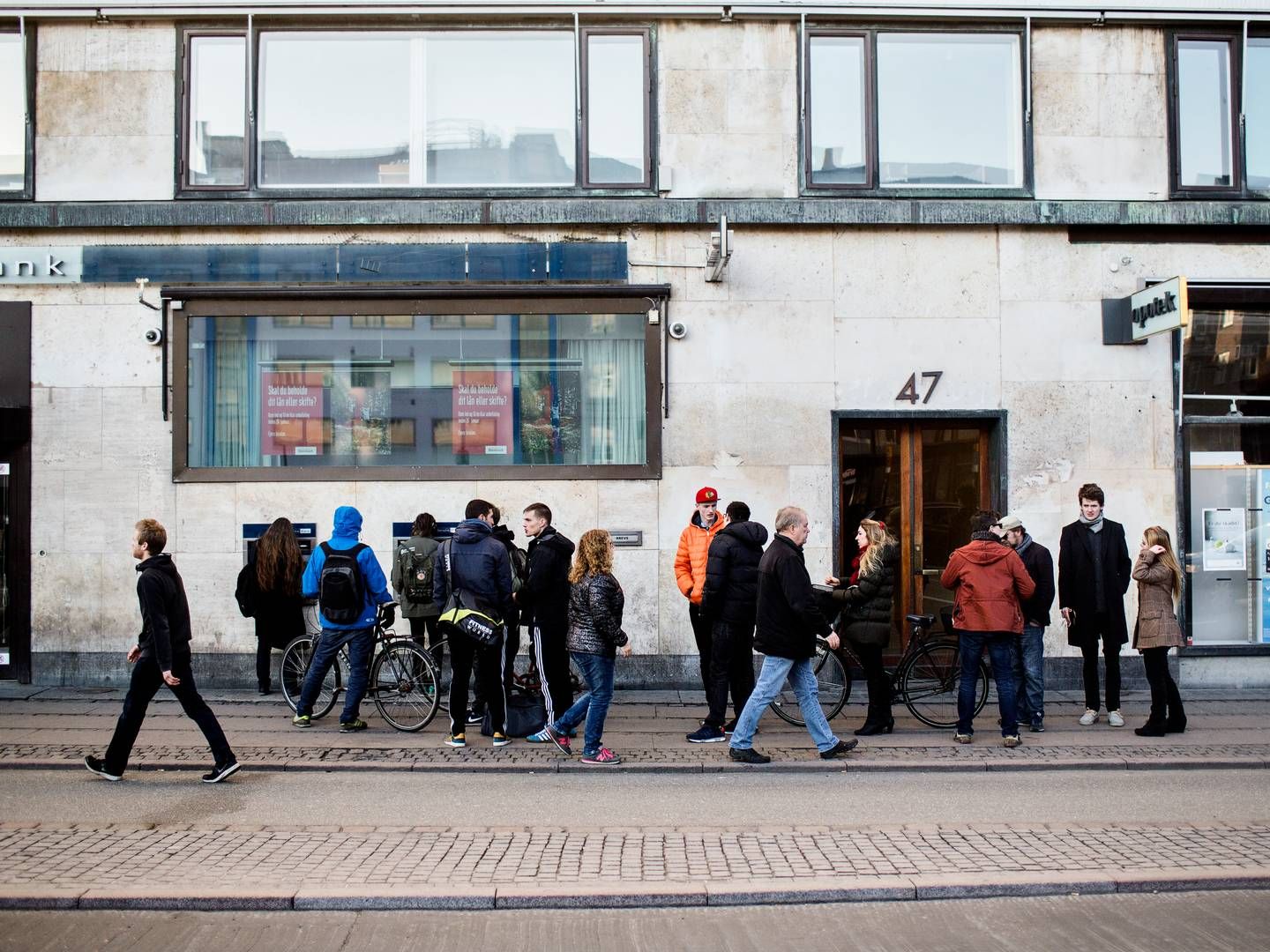 Danske Bank har ingen planer om at lukke sin hæveautomat nær Christiania. | Foto: Janus Engel