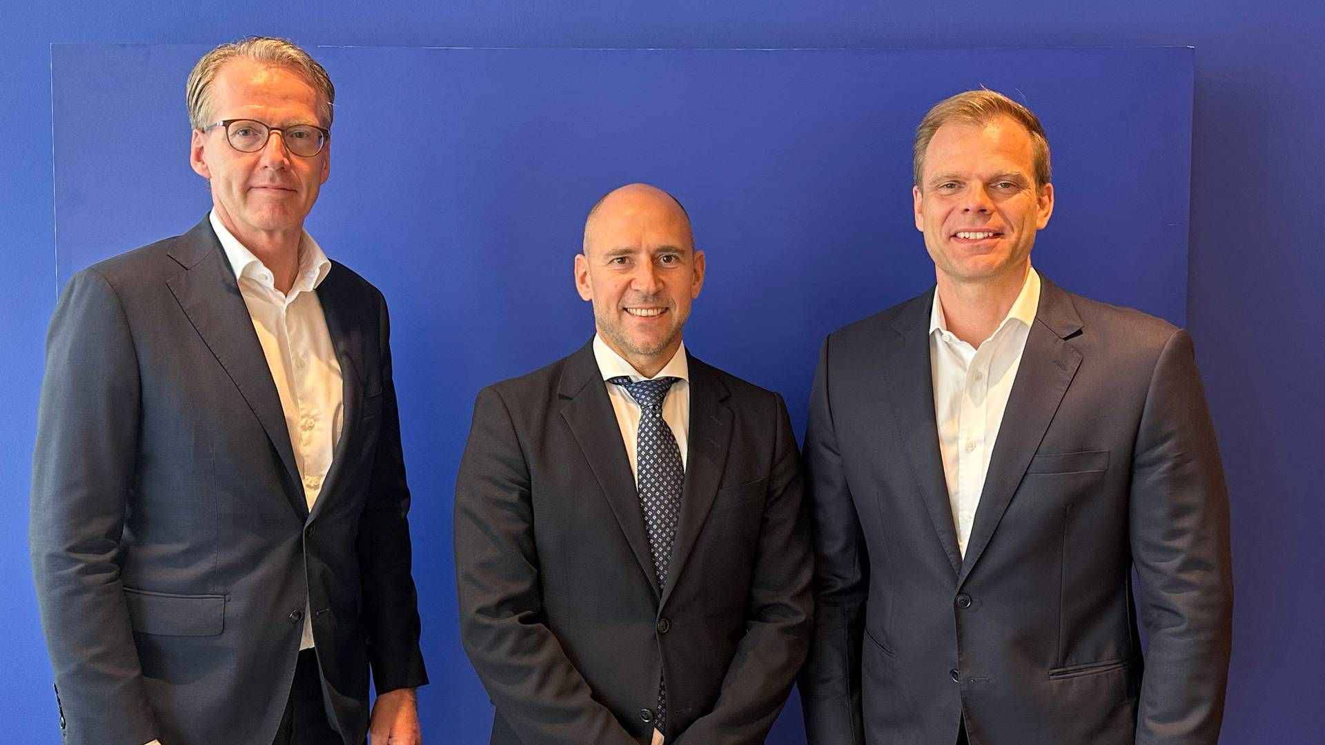 På billedet ses Torsten Hagen Jørgensen (head of issuing solutions in Nexi), Øyvind Westby Brekke (CEO of BankID BankAxept) og Lars Erik Tellmann (Landechef i Norge og Regional Head in Nordics for Nexi). | Foto: Nets - pr