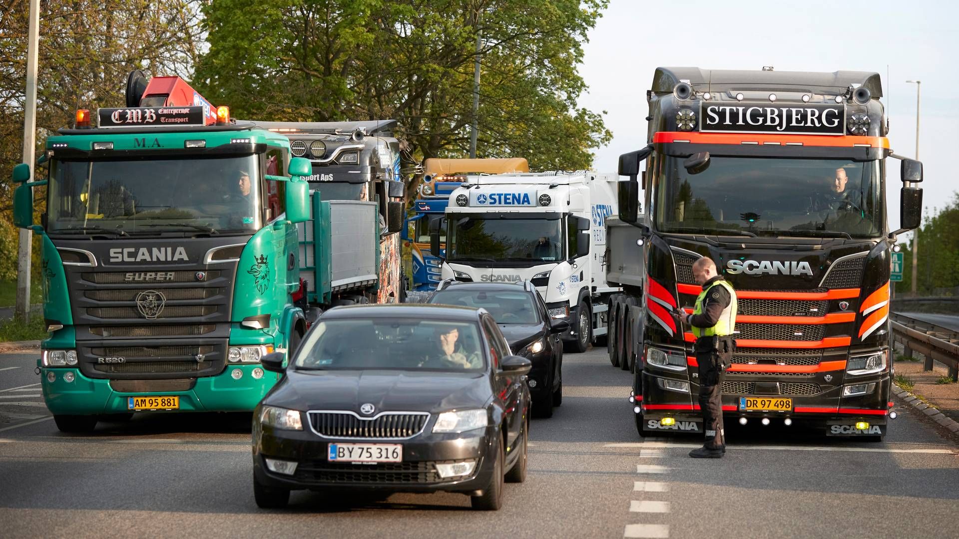 Regeringens planer om at indføre den kilometerbaserede vejafgift skabte i foråret flere lastbildemonstrationer rundt i landet blandt frustrerede vognmænd.