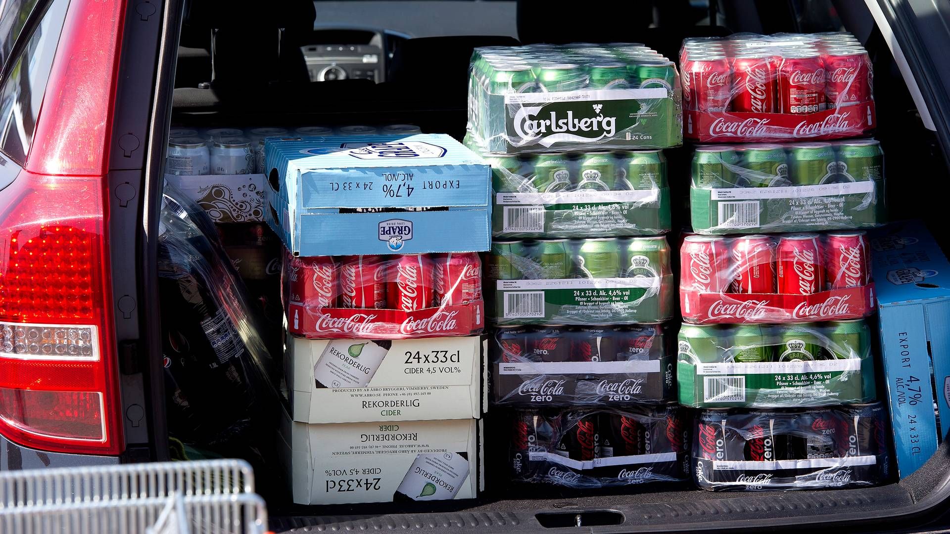 Danske kunder kan fortsat købe pantfrie dåser ved den tyske grænse. | Foto: Carsten Andreasen