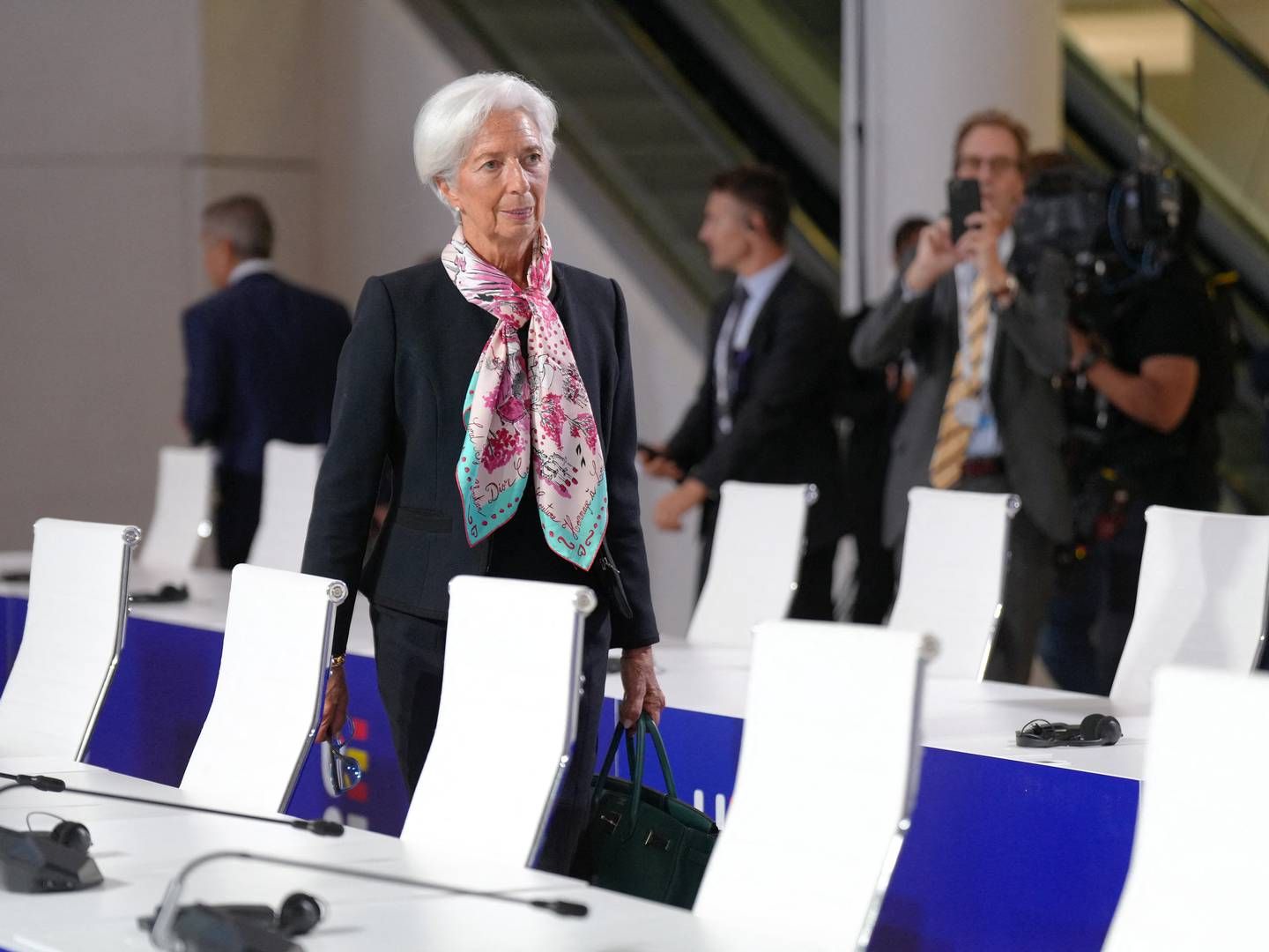 EZB-Präsidentin Christine Lagarde in Santiago de Compostella beim Treffen der Euro-Finanzminister. | Foto: picture alliance / abaca | Europa Press/ABACA