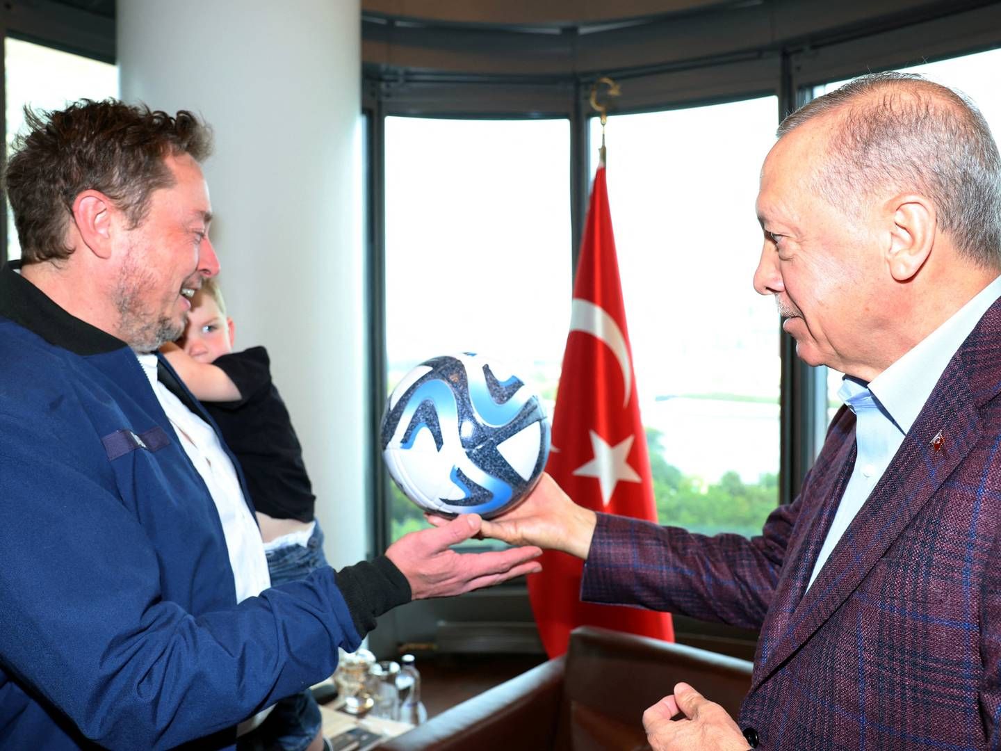 Søndag mødtes Tyrkiets præsident, Recep Tayyip Erdogan, og Elon Musk i New York City. | Foto: Murat Cetinmuhurdar/Reuters/Ritzau Scanpix