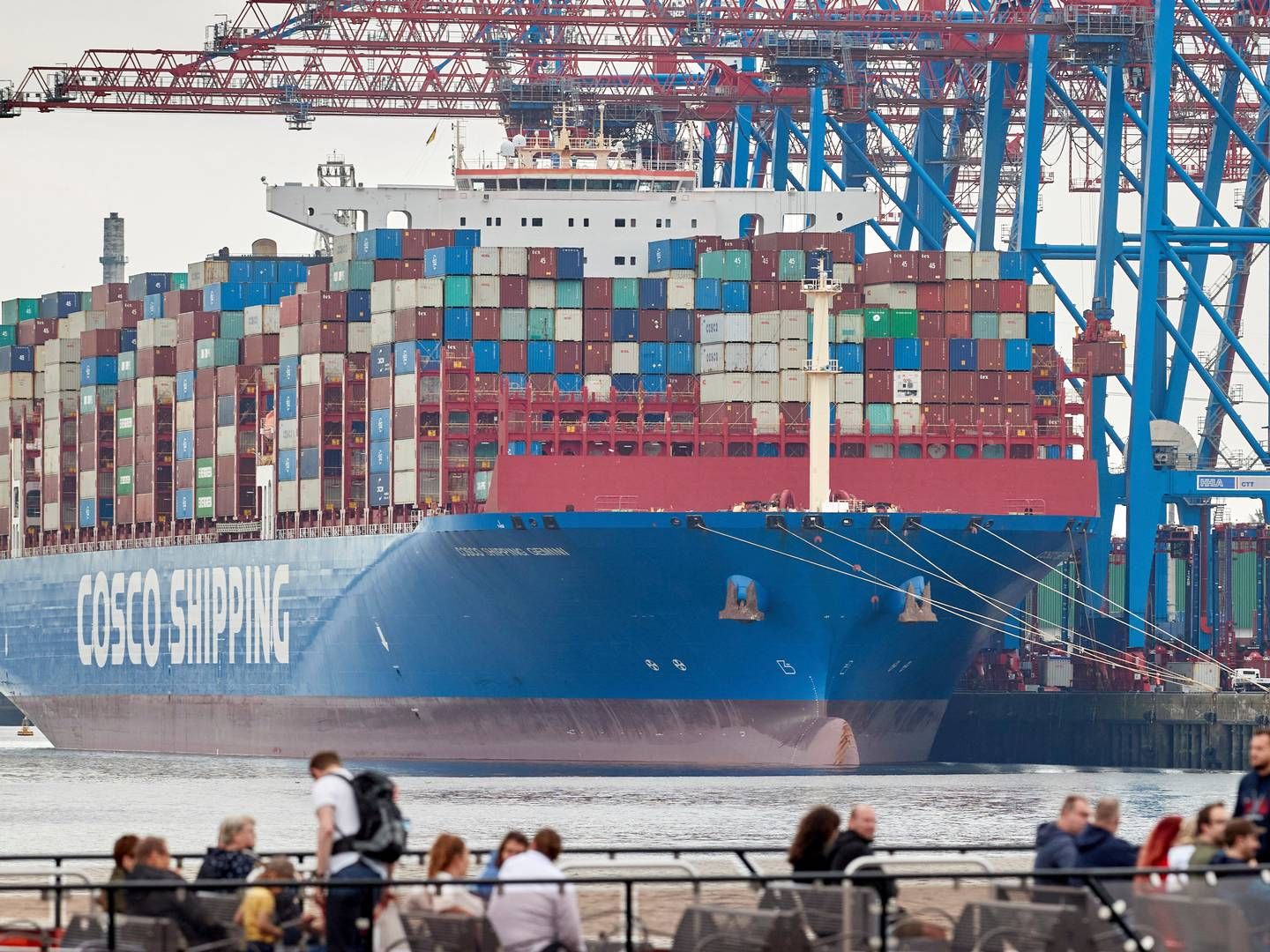 Cosco Shipping Ports' køb i juni af en andel i Tollerort-terminalen i Hamborg er det seneste kinesiske indtog i europæiske havne. | Photo: Georg Wendt/AP/Ritzau Scanpix