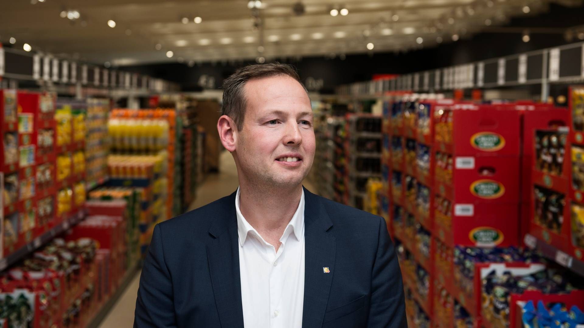 ”Jeg håber, vi kan åbne dem (de første 15 butikker, red.) på fire-fem måneder," siger Mads T. Nielsen, udviklings- og ejendomsdirektør i Lidl Danmark. | Foto: Kenneth Lysbjerg Koustrup