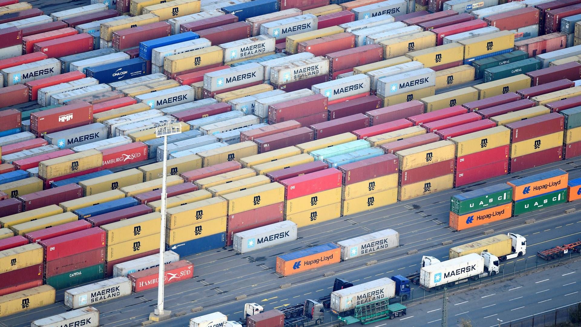Havneselskabet Hamburger Hafen und Logistik, HHLA, står bag den største containerterminal i Hamborg Havn. | Foto: Fabian Bimmer/Reuters/Ritzau Scanpix