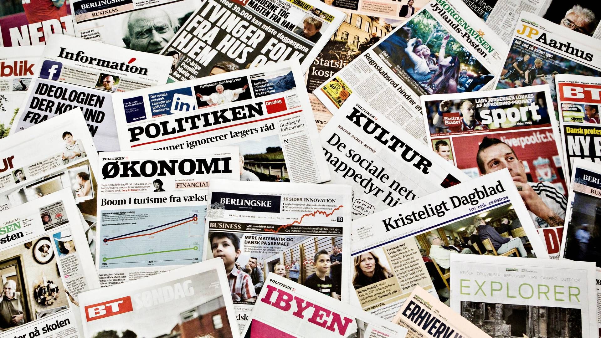 Flere dagblade såsom Politiken, Information og Kristeligt Dagblad | Foto: Sisse Dupont