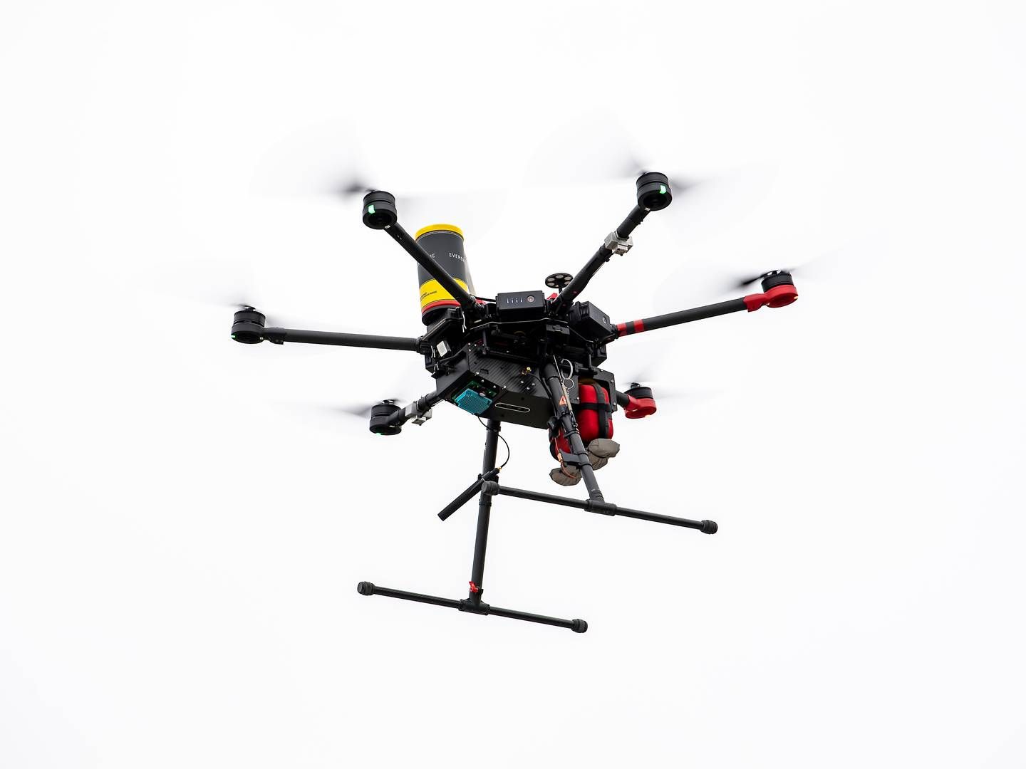 Denne drone er ikke en skræmmedrone målrettet landbruget, men en urelateret drone. Arkivfoto. | Foto: René Schütze