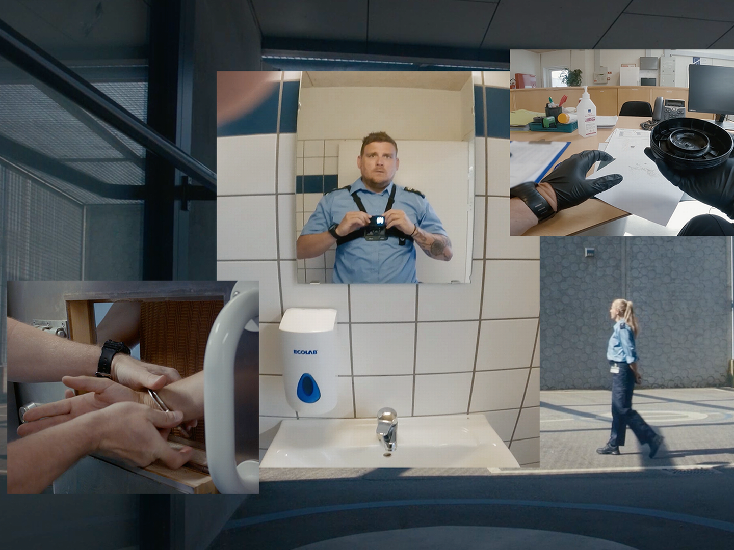 Kriminalforsorgens nye kampagne viser virkelighedens hverdag for danske fængselsbetjente med GoPro-kameraer. | Foto: PR