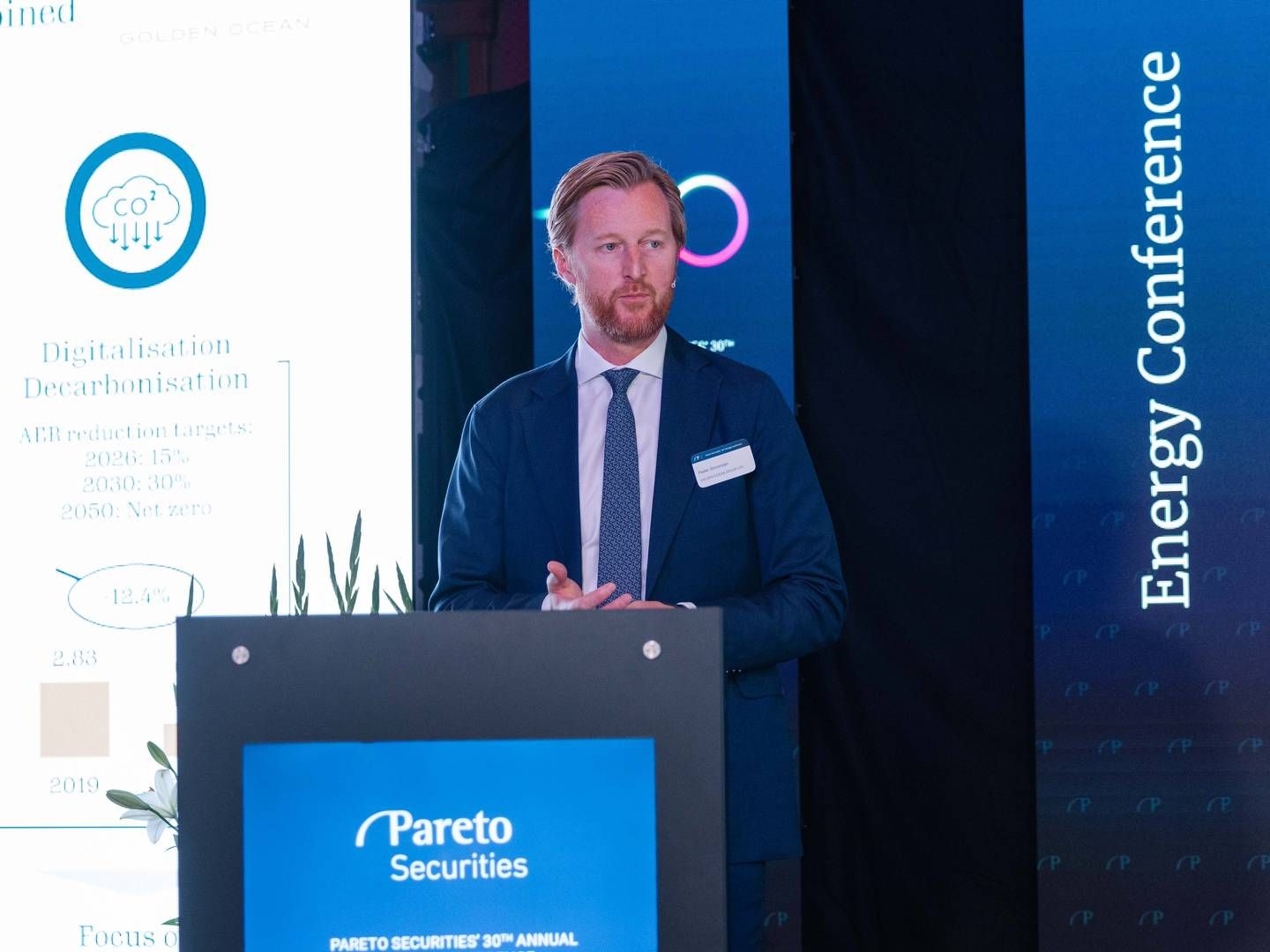 Peder Simonsen CFO in Golden Ocean points to congestion as a main reason as to why freight rates haven't increased yet when demand is good. | Foto: Pareto Securities