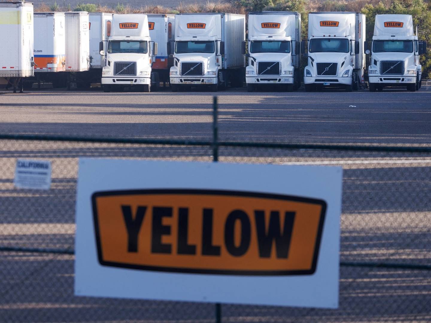 Det amerikanske fragtselskab Yellow indgav i august en konkursbegæring. | Foto: Mike Blake/Reuters/Ritzau Scanpix