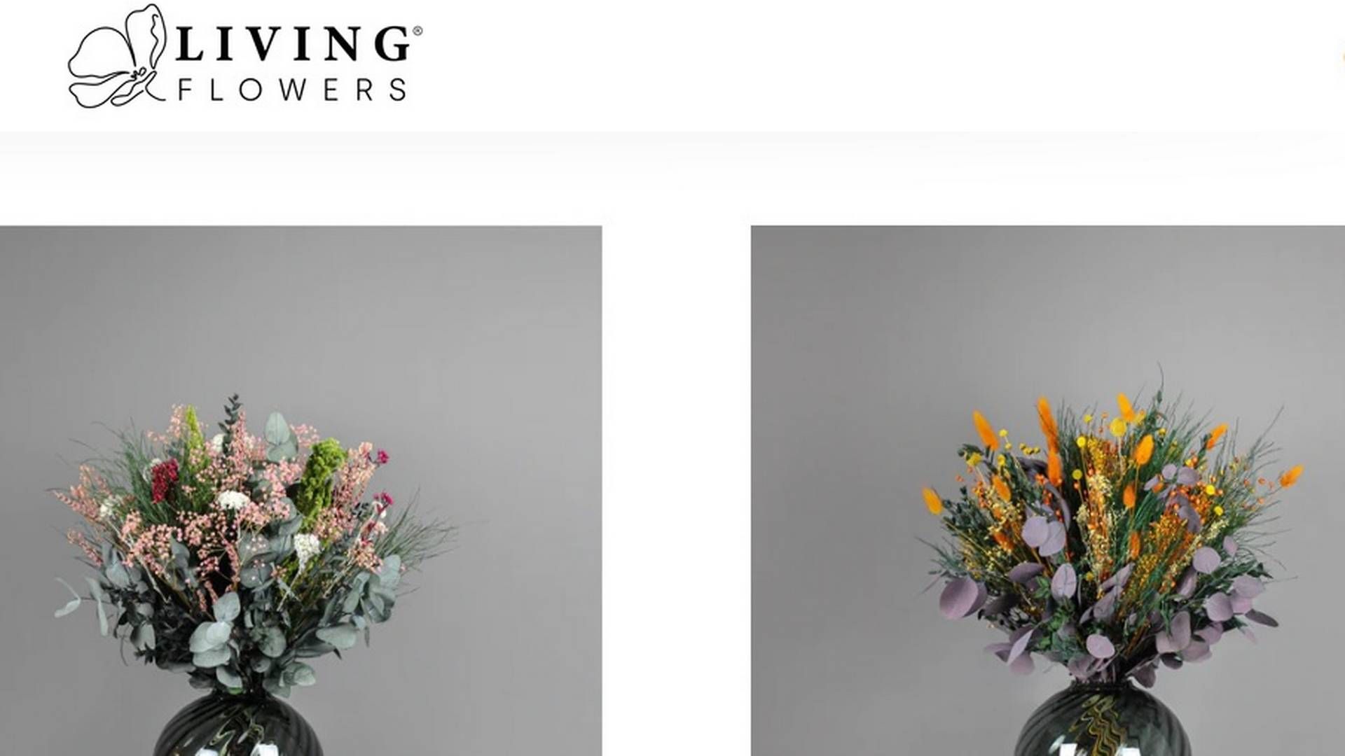 Living Flowers holder til i Hinnerup ved Aarhus, men har onlinesalg til hele Skandinavien.