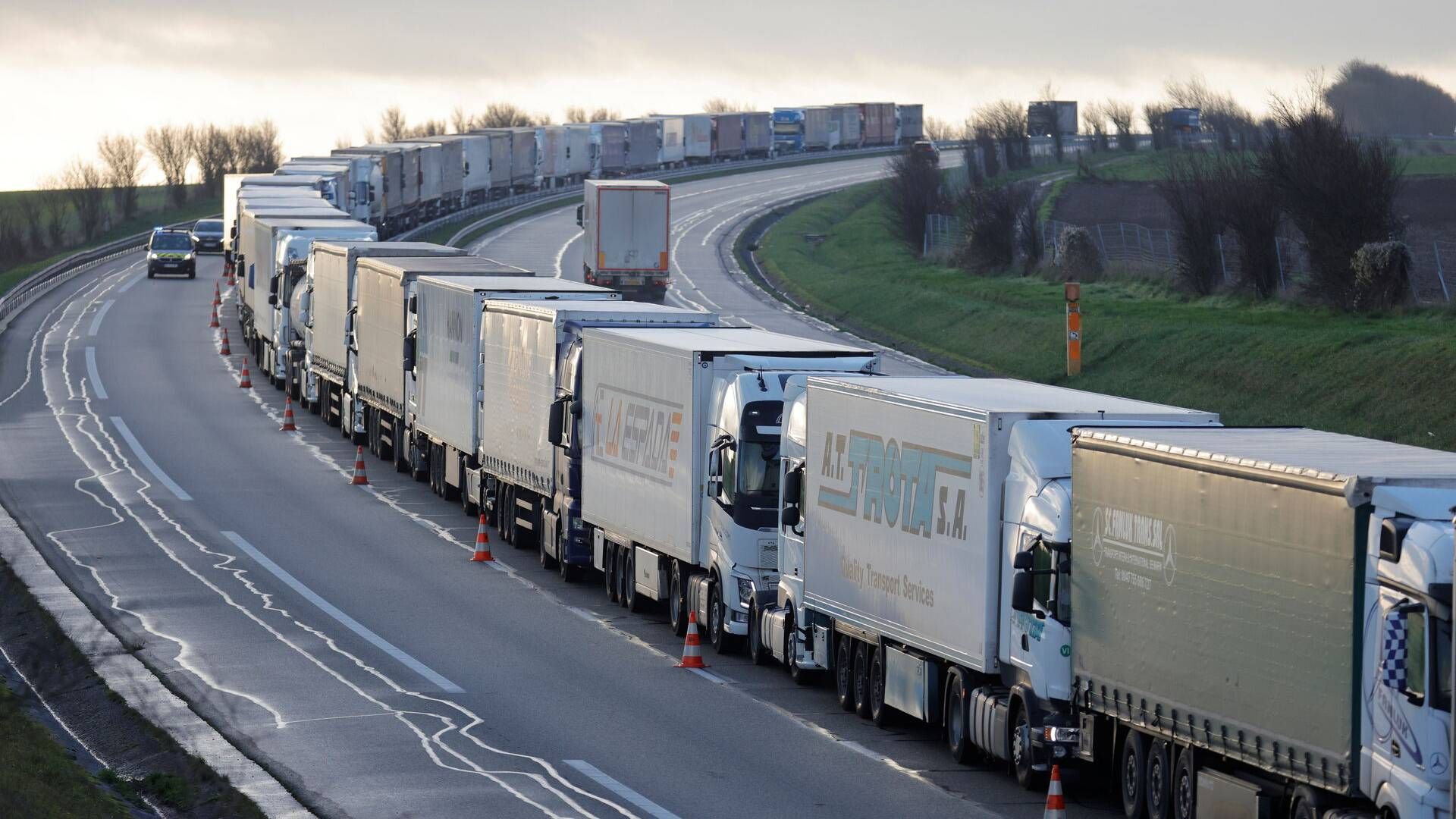 EU-Parlamentets transportudvalg lægger op til at slække på de kommende klimakrav til tung transport. | Foto: Pascal Rossignol/Reuters/Ritzau Scanpix