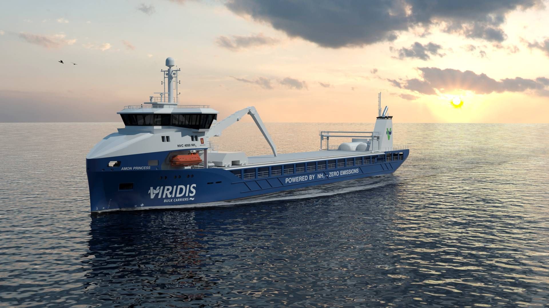 The company's planned ammonia vessels are expected to be ordered in 2023 and delivered from 2025. | Photo: Kongsberg Maritime / Viridis Bulk Carriers