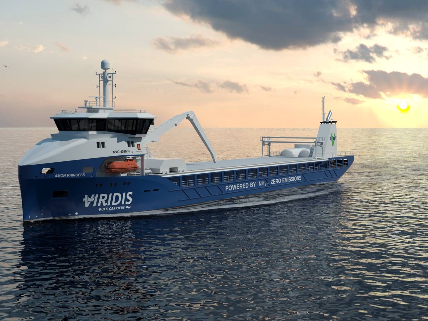 The company's planned ammonia vessels are expected to be ordered in 2023 and delivered from 2025. | Photo: Kongsberg Maritime / Viridis Bulk Carriers