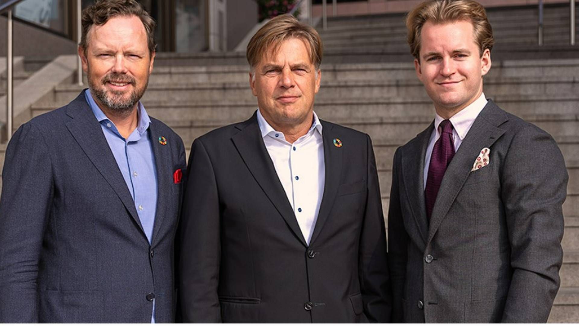 From left: The portfolio managers Joakim By, Christoffer Halldin and Simon Park who were all poached from Handelsbanken Fonder last year to take charge of Coeli's sustainable "Circulus" strategy. | Photo: PR/Coeli