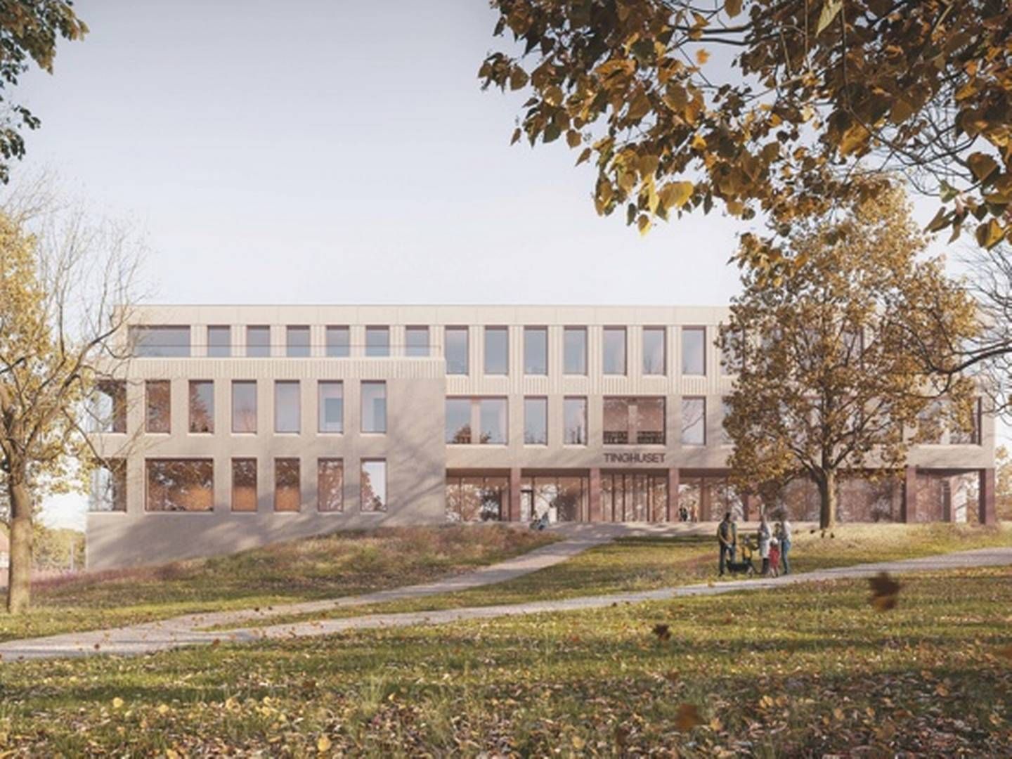 NYTT TINGHUS: Slik blir det nye tinghuset i Tønsberg seende ut, når det er klart. | Foto: Dyrvik Arkitekter