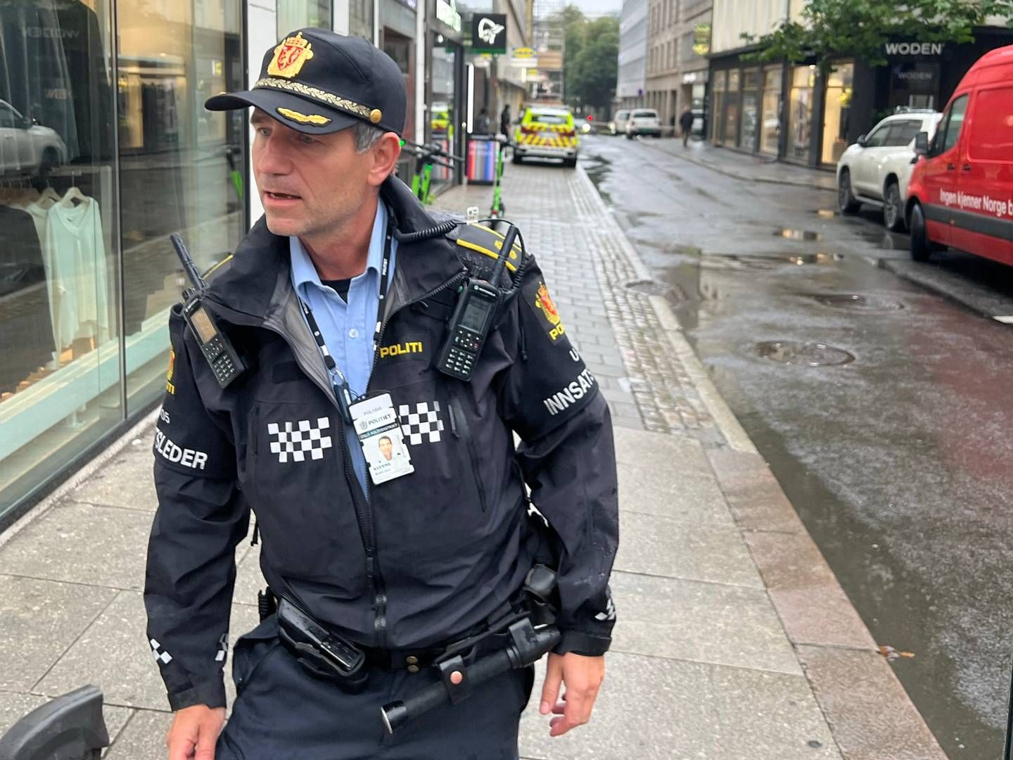 BEKREFTER: Innsatsleder Kjell Jan Kverme i Oslo politidistrikt opplyser til AdvokatWatch at pakken ble funnet utenfor oppgangen til Lund & Co. | Foto: Johannes Enli Kalleberg