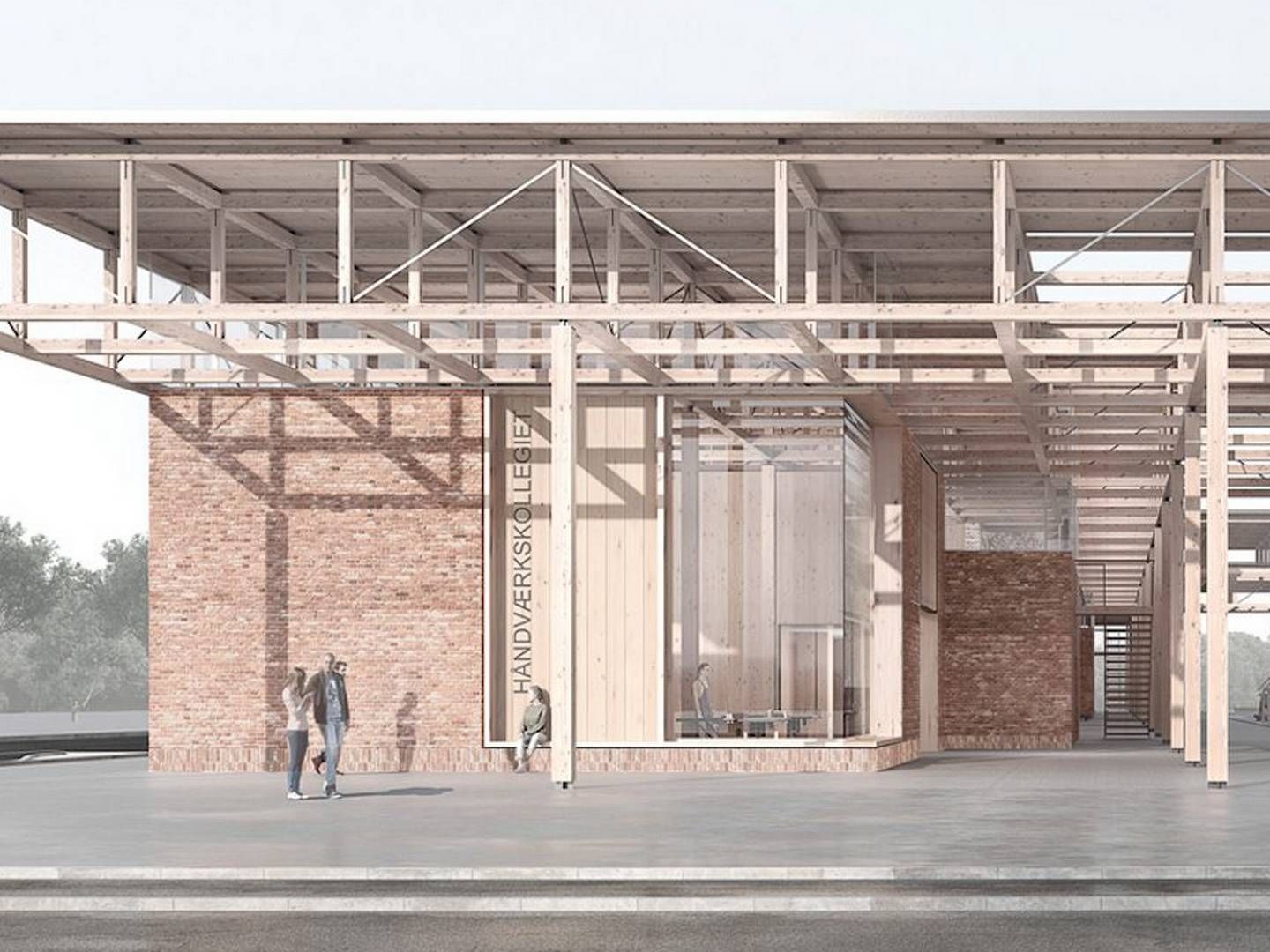 Det første af tre planlagte kollegier ligger i Horsens og forventes at slå dørene op til foråret. | Foto: PR-visualisering / Cubo / Danø Arkitekter