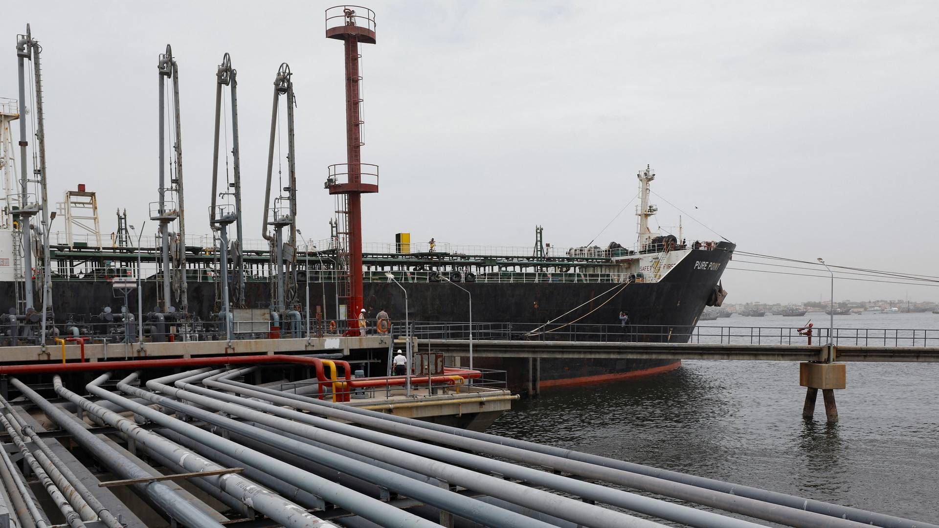Russian oil cargo Pure Point, carrying crude oil. | Photo: Akhtar Soomro/Reuters/Ritzau Scanpix