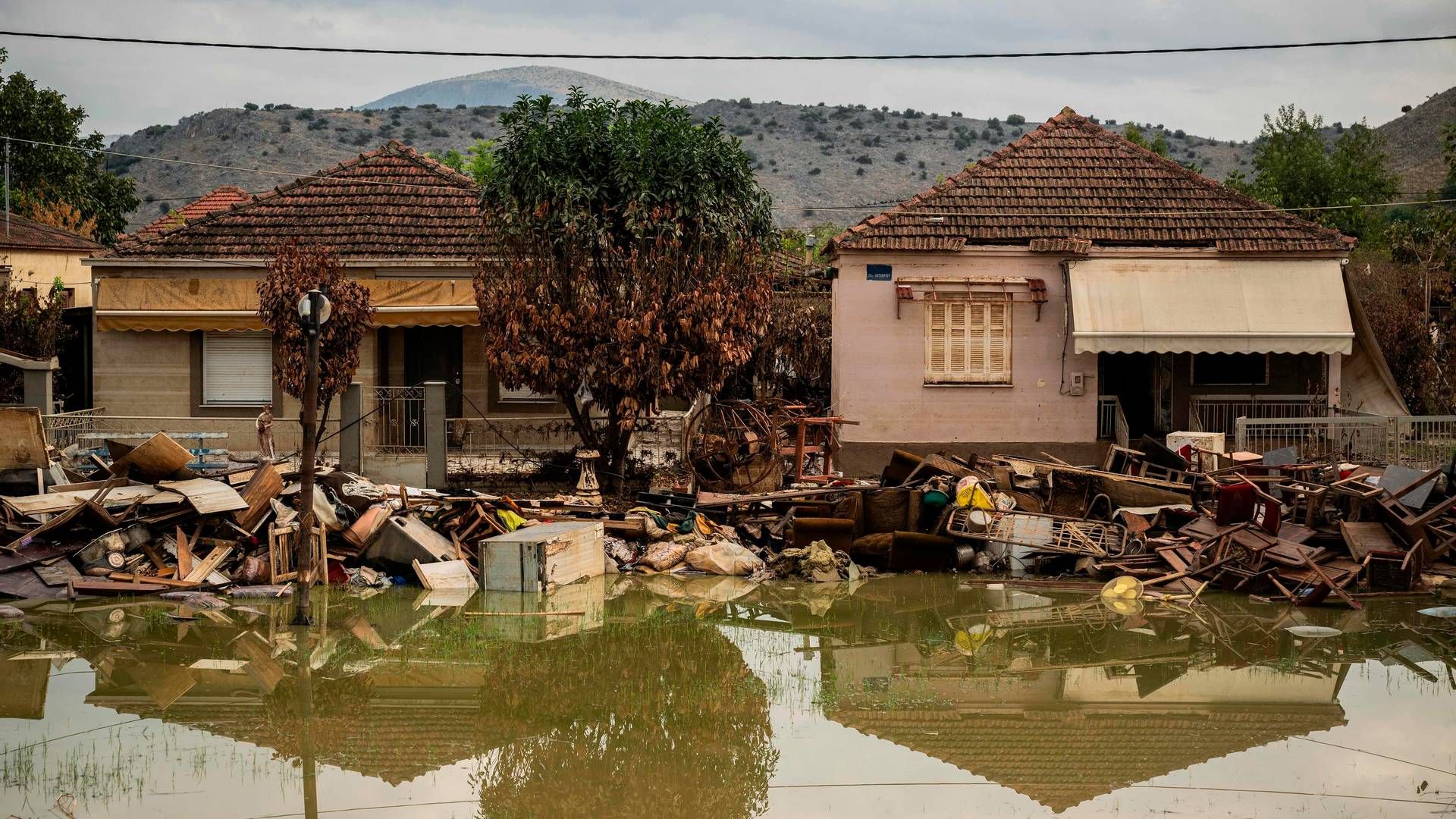 Grækenland blev i september ramt af stormen Daniel, der særligt i regionen Thessalien forårsagede massive oversvømmelser. | Foto: Angelos Tzortzinis/AFP/Ritzau Scanpix