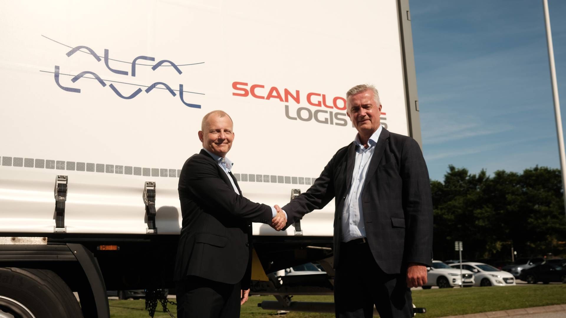 Per Sandberg, Alfa Laval, og Steen Søgaard, Scan Global Logistics. | Foto: Alfa Laval