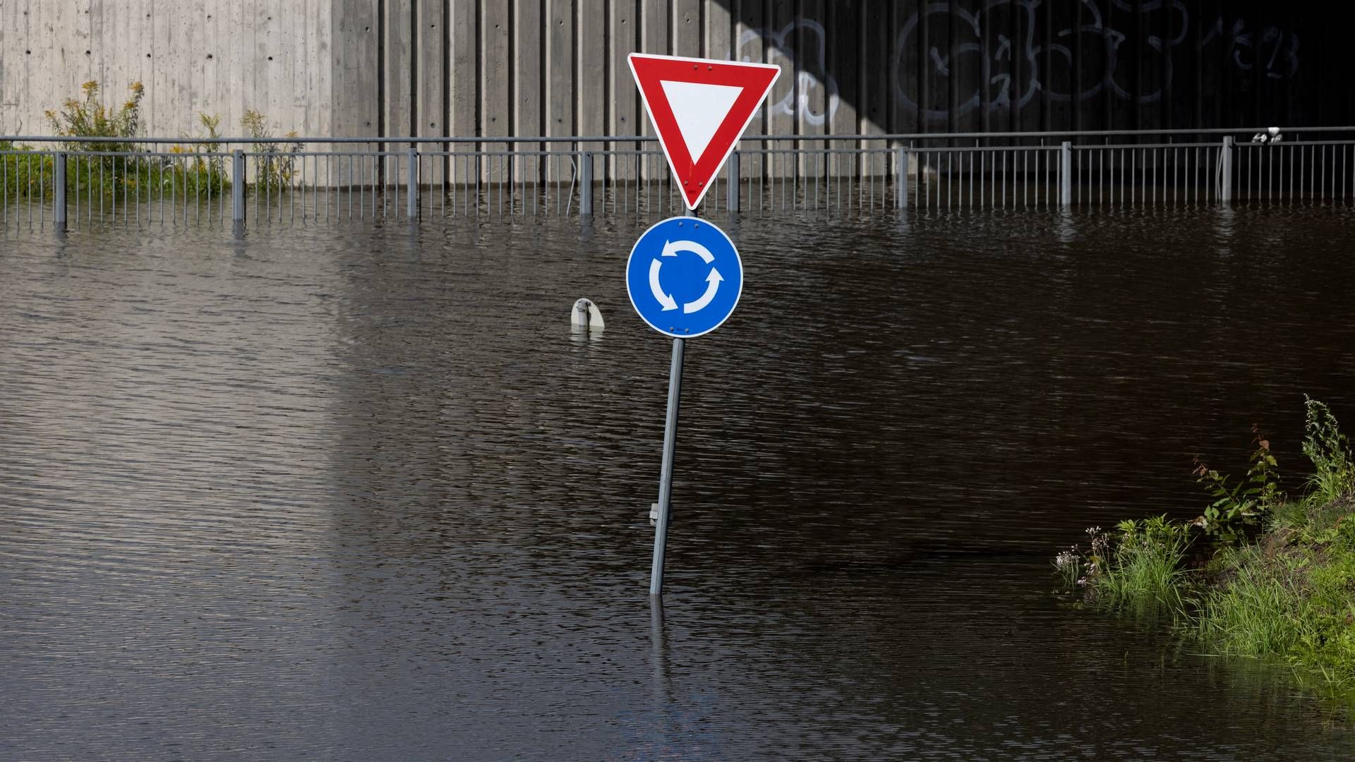 Flensted, 20 kilometer vest for Aarhus, var tirsdag ramt af 70 millimeter regn. Normalt falder der 83 millimeter regn i Danmark i hele oktober. | Foto: Jacob Ehrbahn