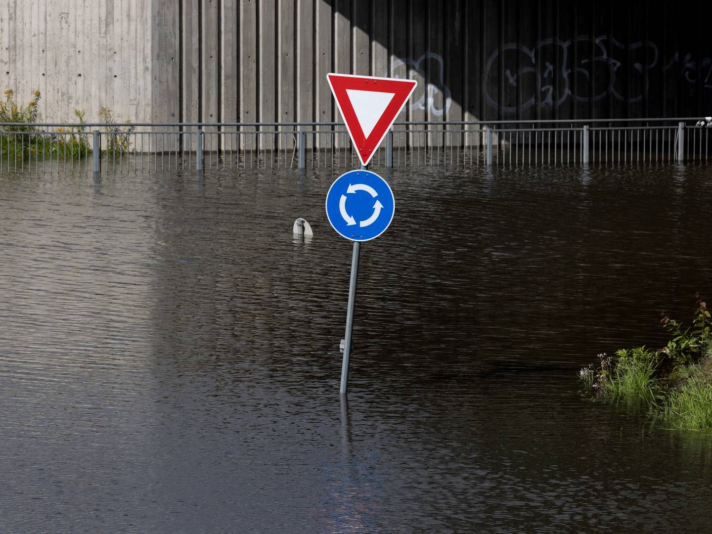 Flensted, 20 kilometer vest for Aarhus, var tirsdag ramt af 70 millimeter regn. Normalt falder der 83 millimeter regn i Danmark i hele oktober. | Photo: Jacob Ehrbahn