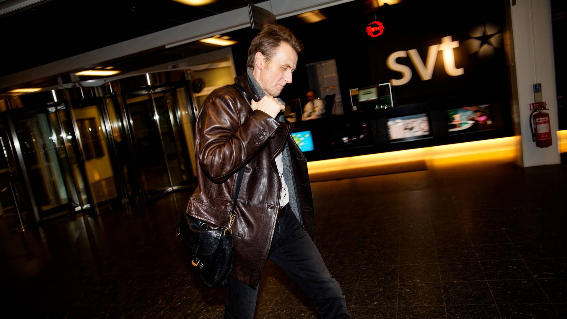 SVT skal spare 200 mio. svenske kr. Dette er et arkivbillede med værten på det populære norsk-svenske talkshow "Sakvlan", der blev filmet og produceret af SVT i flere sæsoner. | Foto: Jacob Ehrbahn