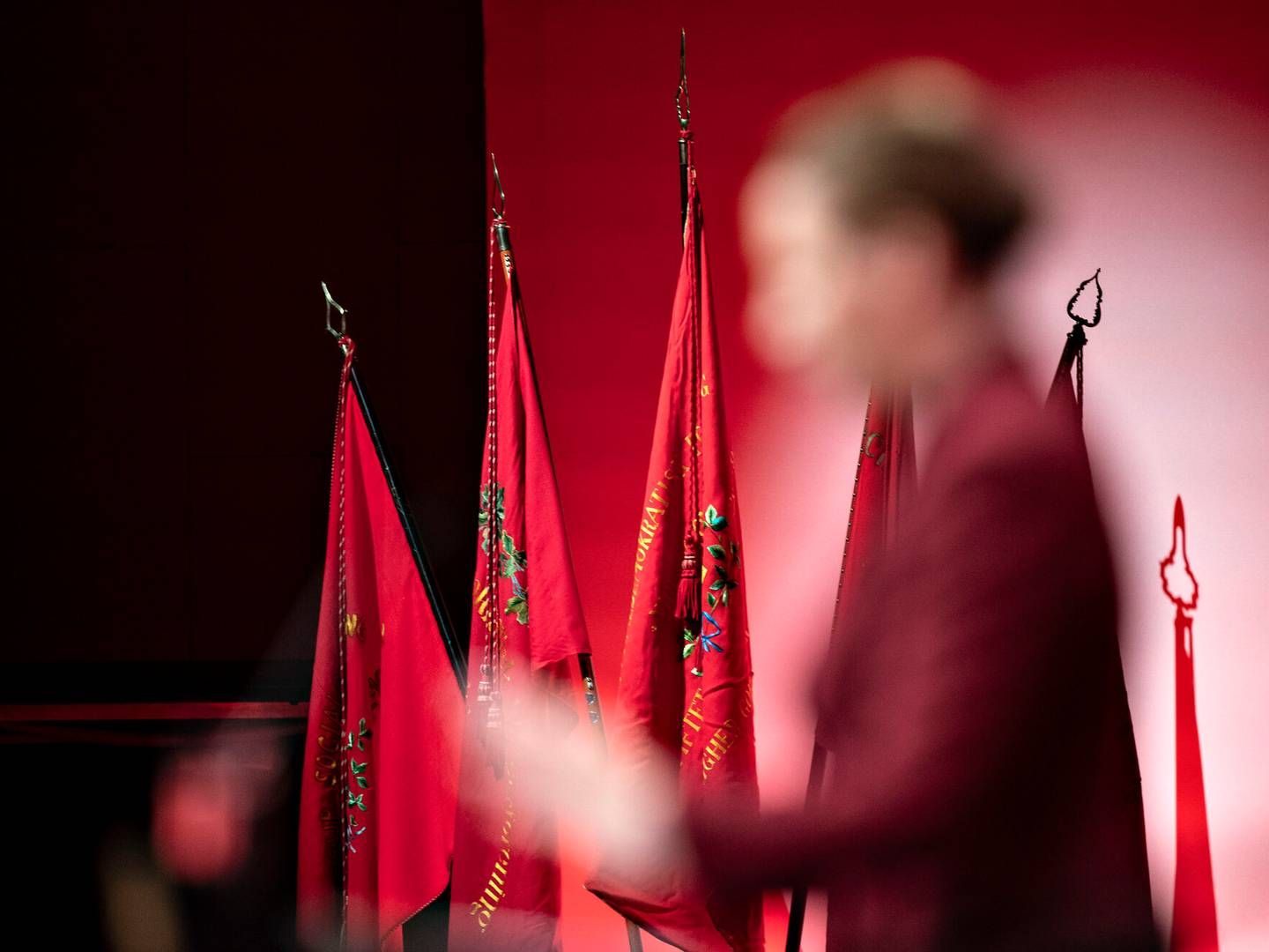 Socialdemokratiet skal finde ny presseechef. Her er det statsminister og formand Mette Frederiksen, der holder sin tale ved Socialdemokratiets årsmøde 2023. | Foto: Henning Bagger/Ritzau Scanpix
