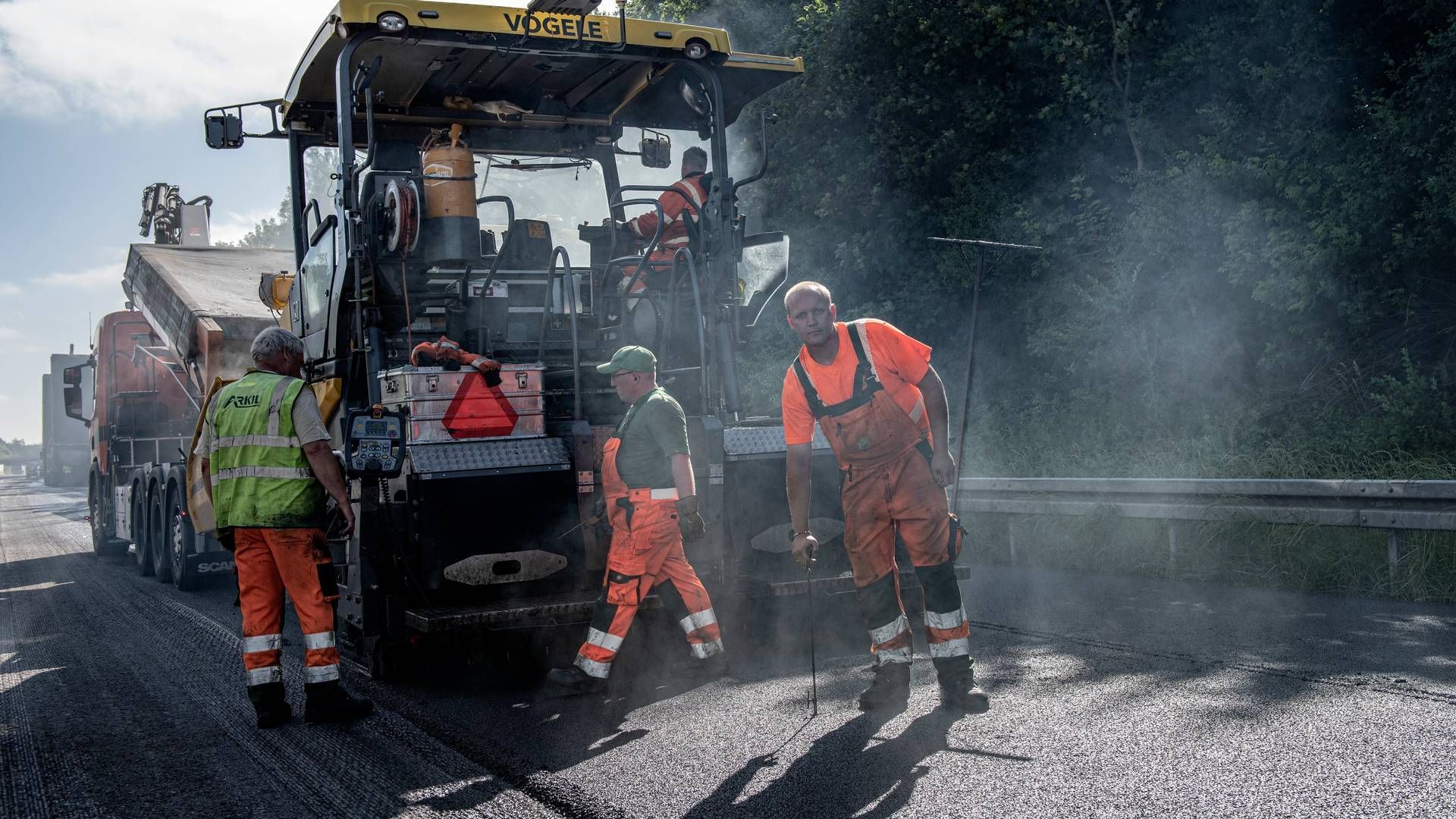 Flere af landets asfaltentreprenører er presset i øjeblikket. | Foto: Casper Dalhoff/Ritzau Scanpix