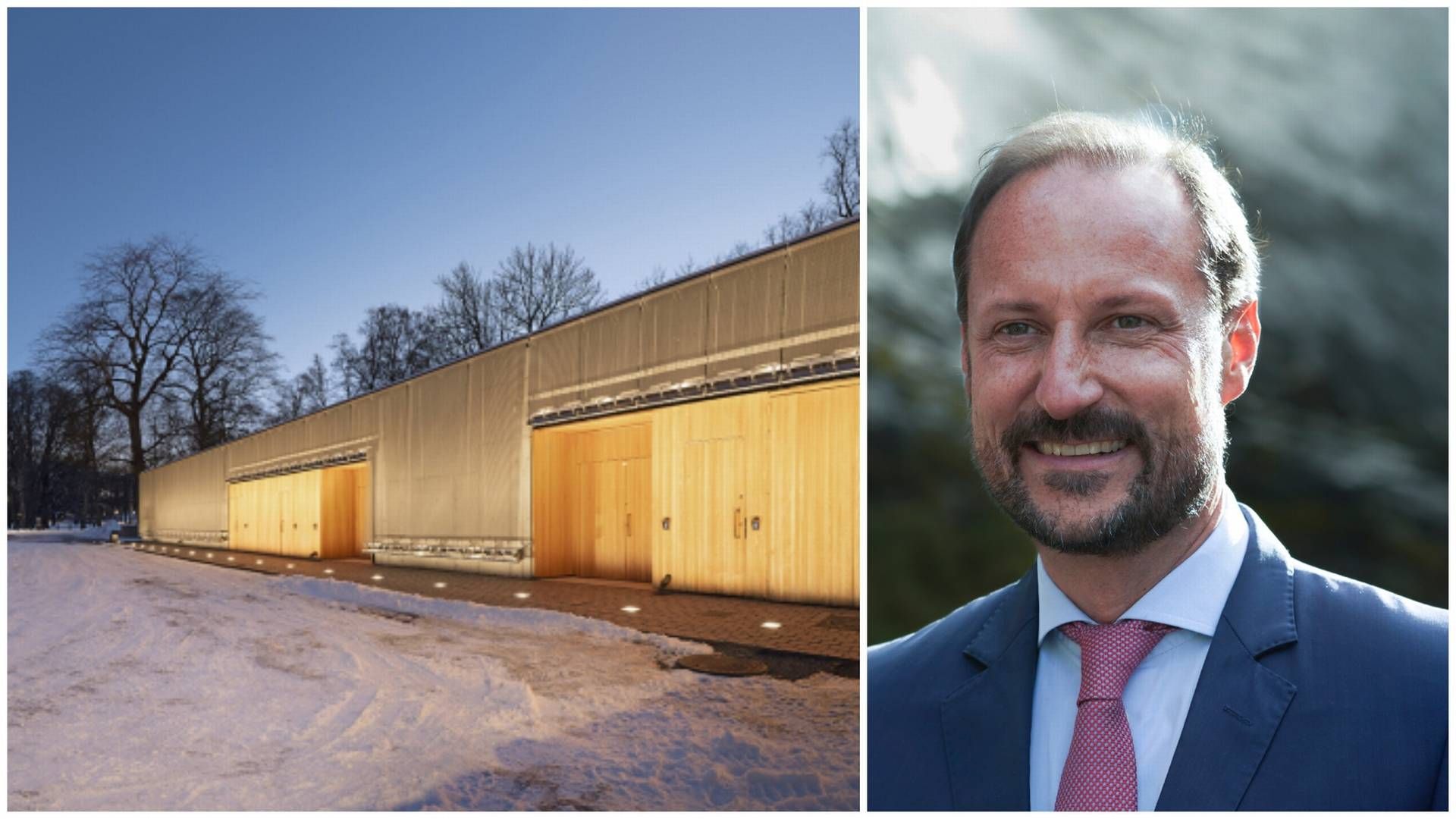 ÅPNER NYBYGG: Kronprins Haakon & co markerer åpningen av Logistikkbygget. | Foto: Hans Fredrik Asbjørnsen / Statsbygg og NTB. Collage: EiendomsWatch