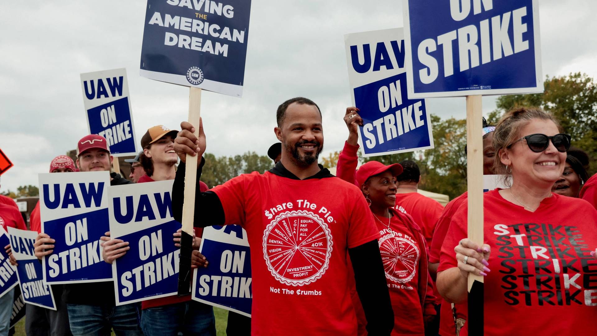 Der har længe været strejke blandt ansatte hos amerikanske bilproducenter | Foto: Rebecca Cook/Reuters/Ritzau Scanpix