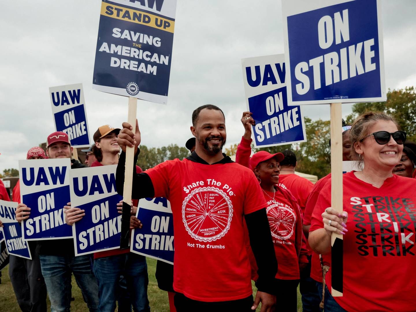 Der har længe været strejke blandt ansatte hos amerikanske bilproducenter | Foto: Rebecca Cook/Reuters/Ritzau Scanpix