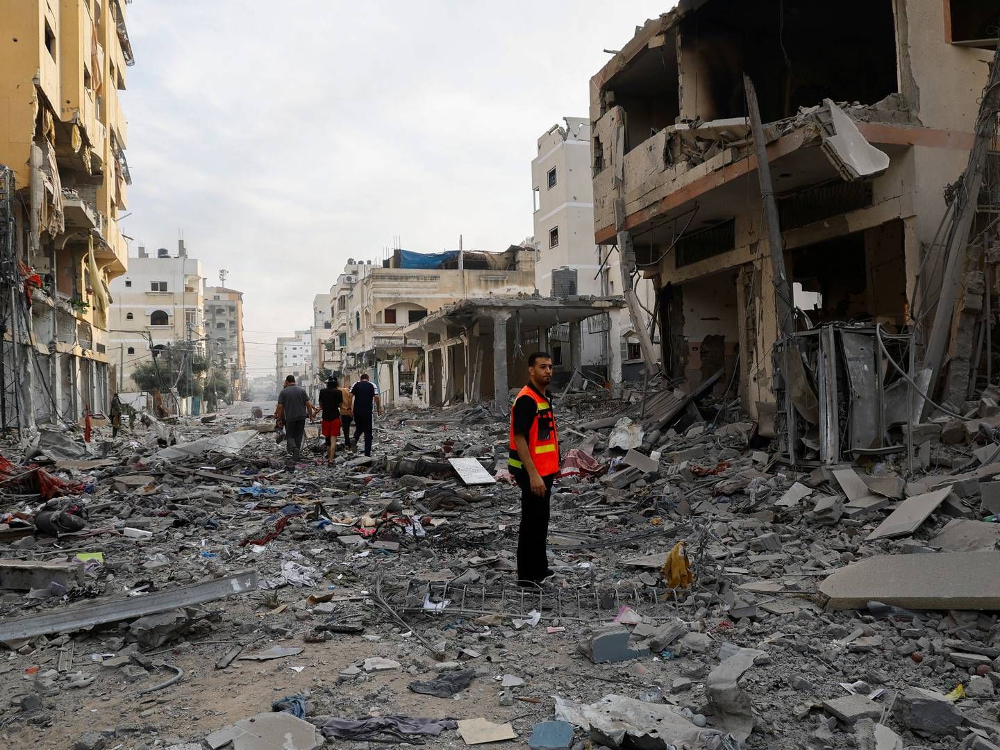 Krigens udbrud lørdag har ført til store ødelæggelser og civile tab på begge sider. | Foto: Mohammed Salem
