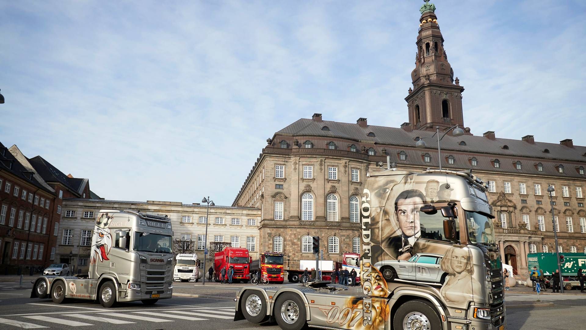 I foråret 2023 demonstrerede lastbilchauffører mod en klimaafgift målrettet deres erhverv. Arkivfoto. | Foto: Jens Dresling