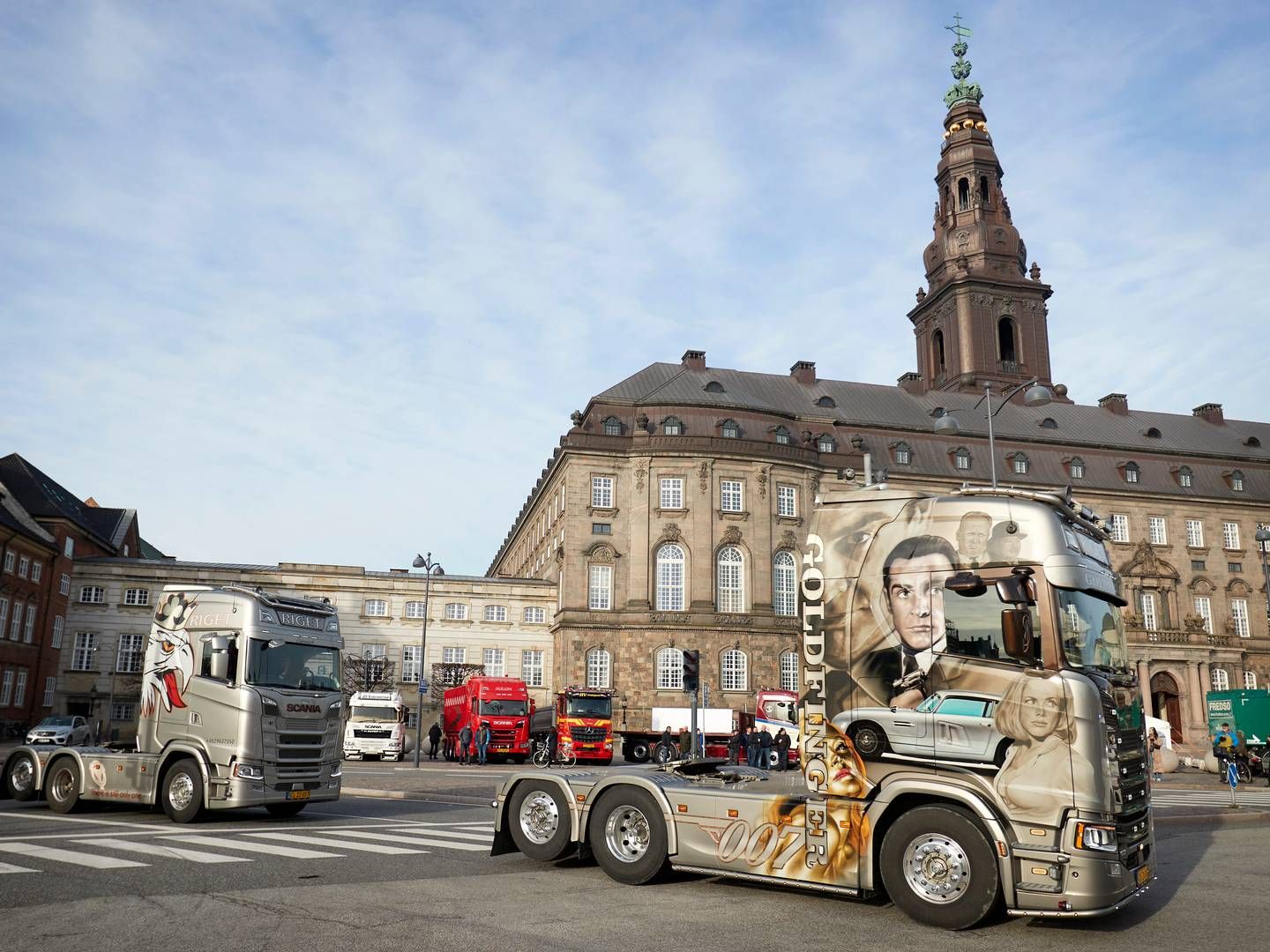 I foråret 2023 demonstrerede lastbilchauffører mod en klimaafgift målrettet deres erhverv. Arkivfoto. | Foto: Jens Dresling