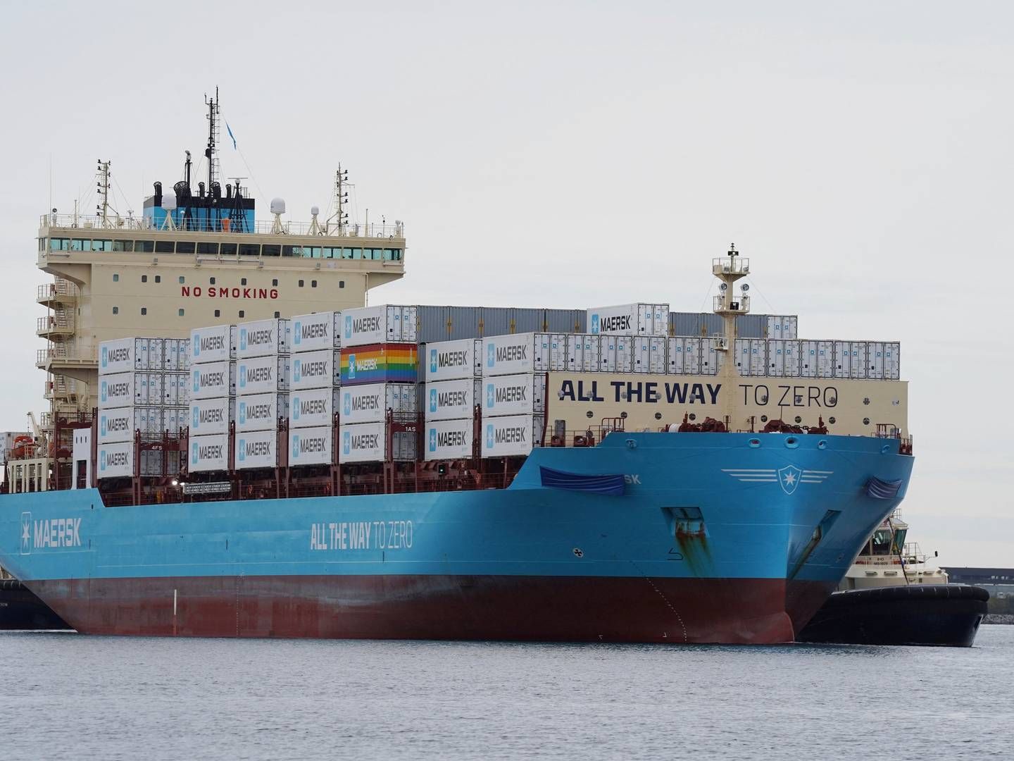 Laura Mærsk er verdens første metanoldrevne containerskib med en størrelse på 2.100 teu og derfor mindre end de op til 15 nye skibe, der kan være på vej i ordrebogen. | Foto: Tom Little/Reuters/Ritzau Scanpix