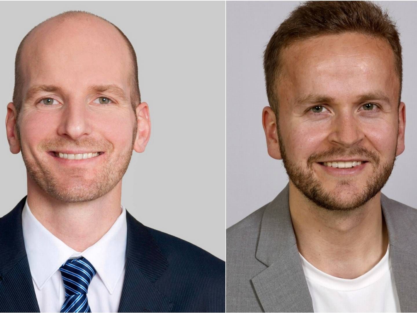 SAMARBEIDER: Jon Harry Dahlberg Årstad, administrerende direktør i Newsec, og Gustav Haaland, daglig leder i Ei Solutions. | Foto: Newsec og Multifoto. Collage: EiendomsWatch